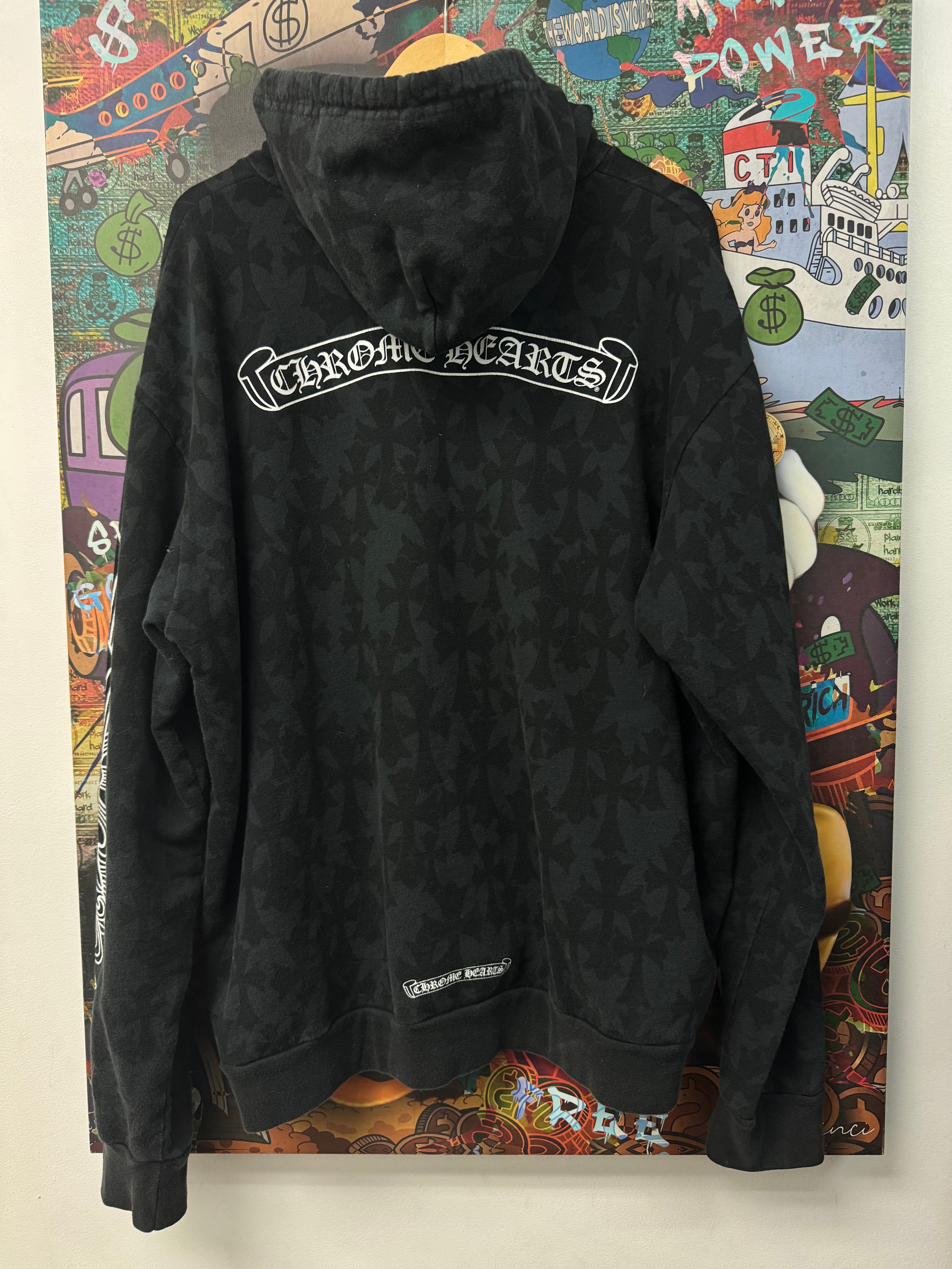 Chrome Hearts Black Monogram Hoodie