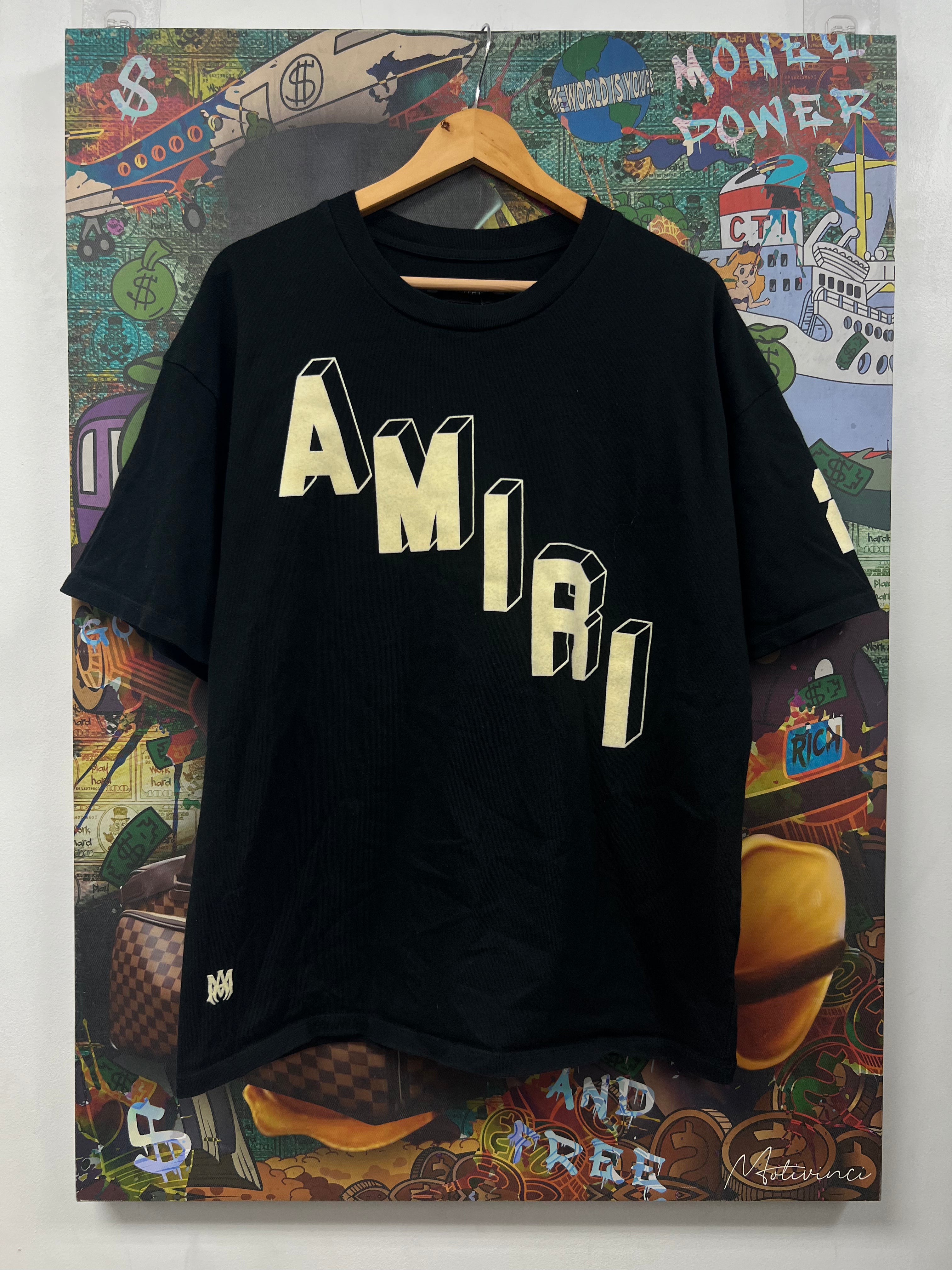 Amiri Black Cream 22 Skate Tee