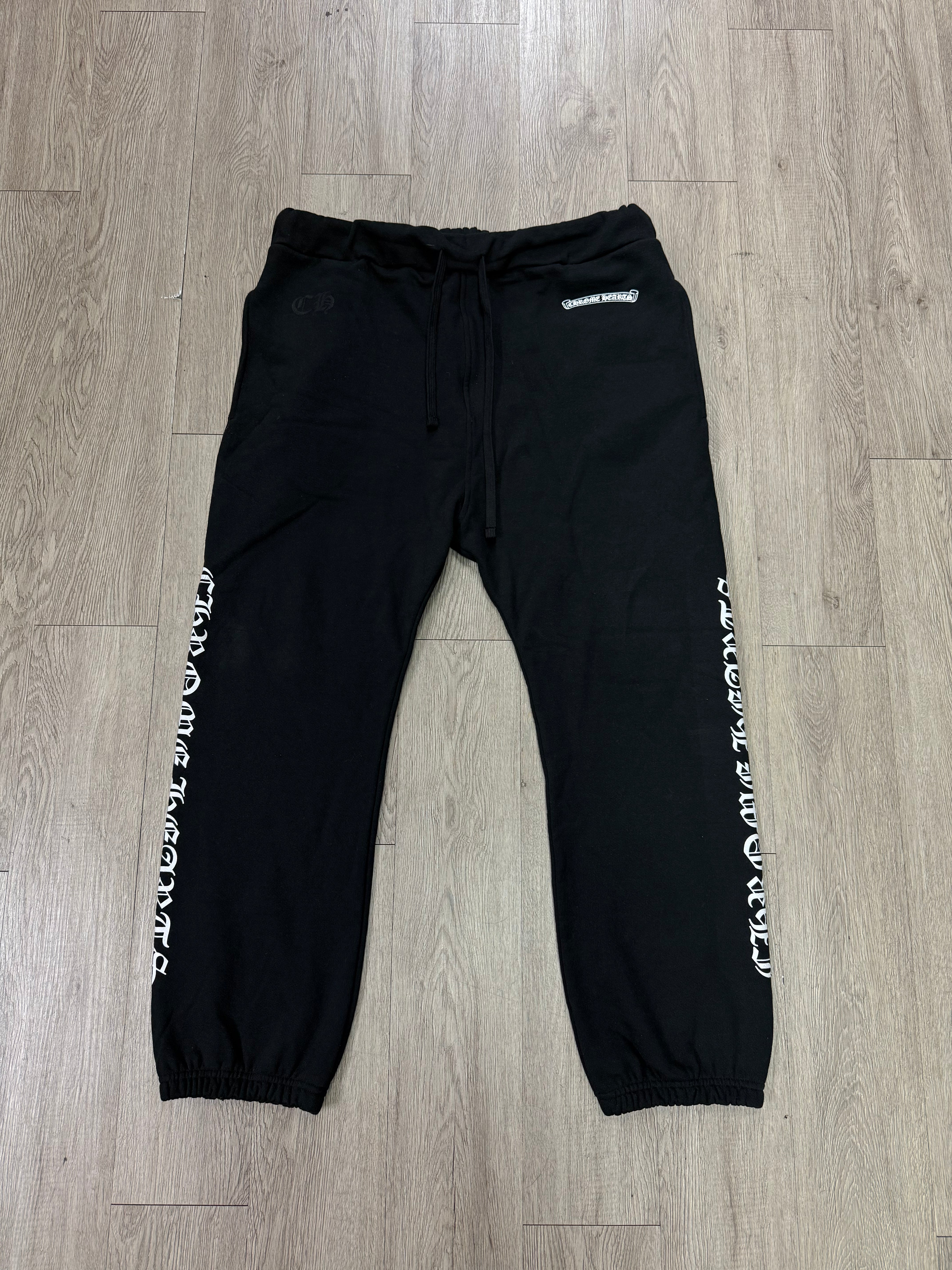 Chrome Hearts Black Scroll Logo Thick Sweats