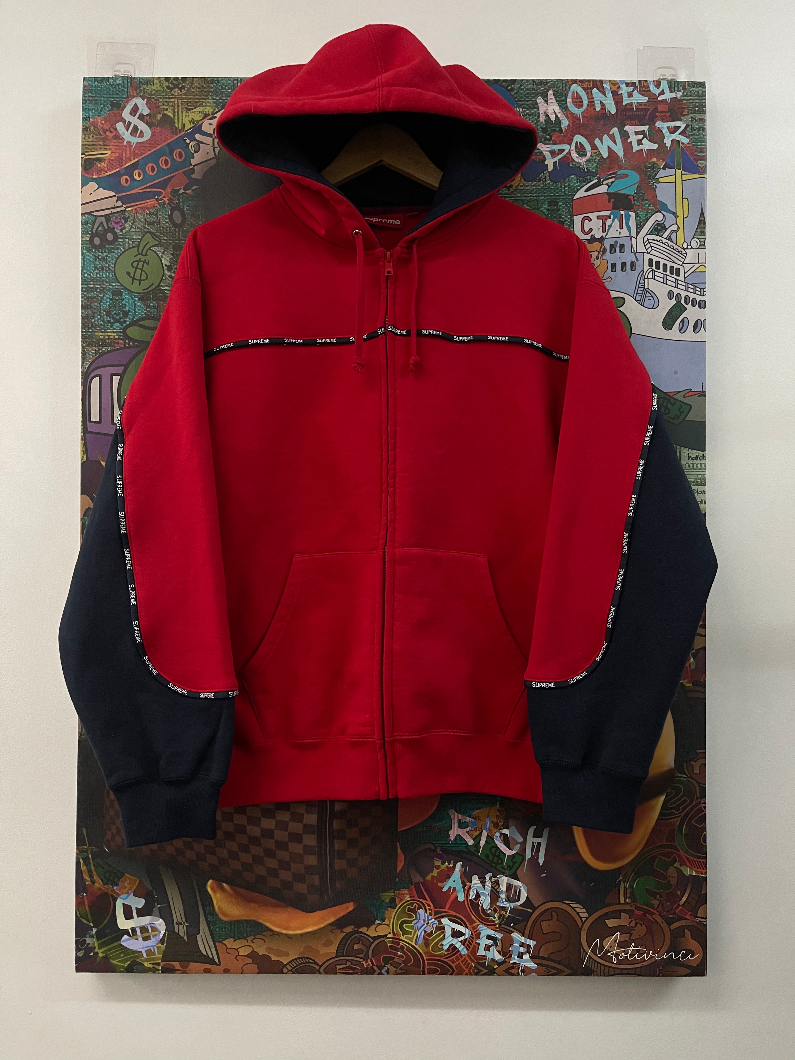 Supreme Navy Red Piping Zip Up
