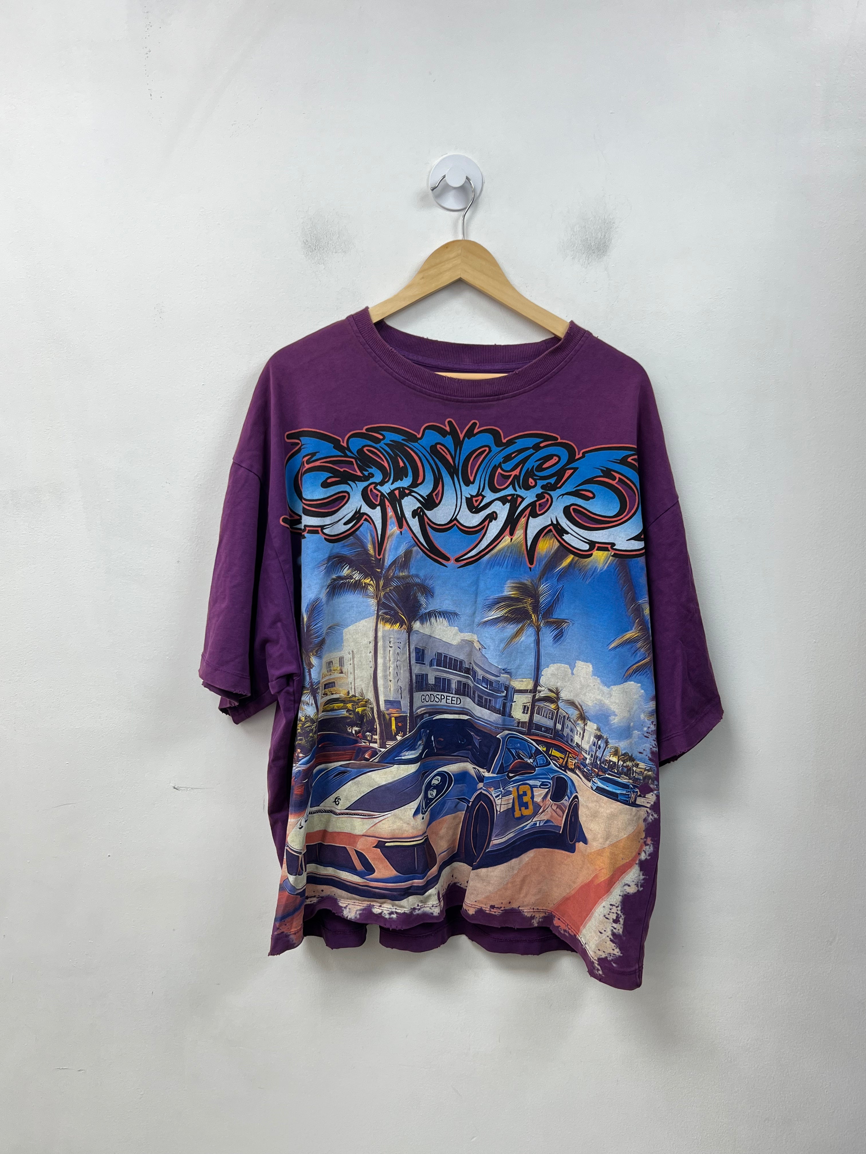 Godspeed Purple Miami Race Tee