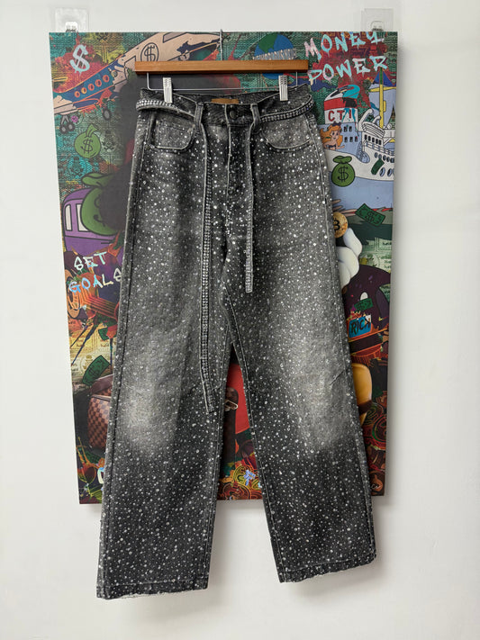BORC Grey Crystal Jeans Used