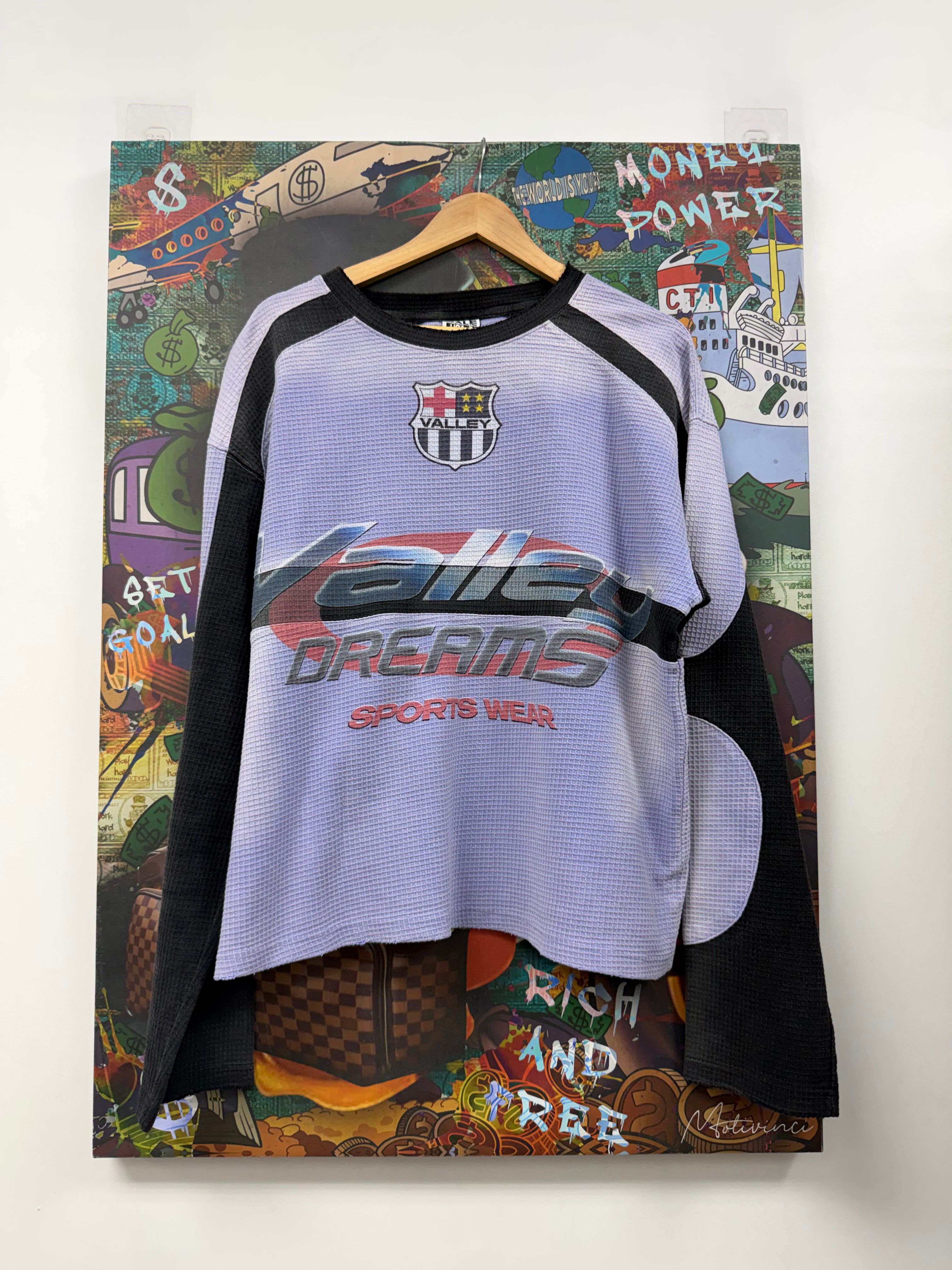 Vale Blue Black Motocroxxx Thermal LS Tee