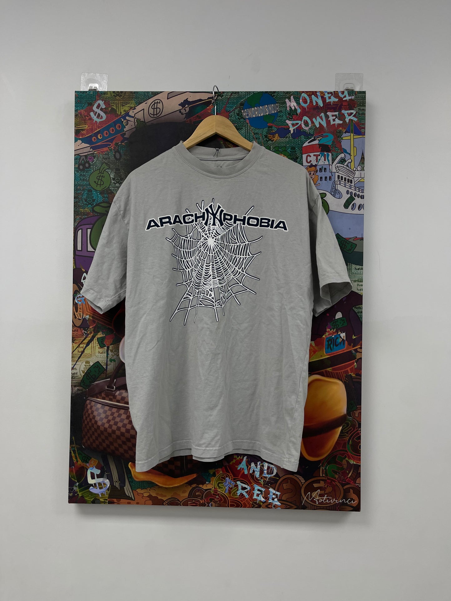 Sp5der ArachNYphobia Tee Grey Used XL N/A