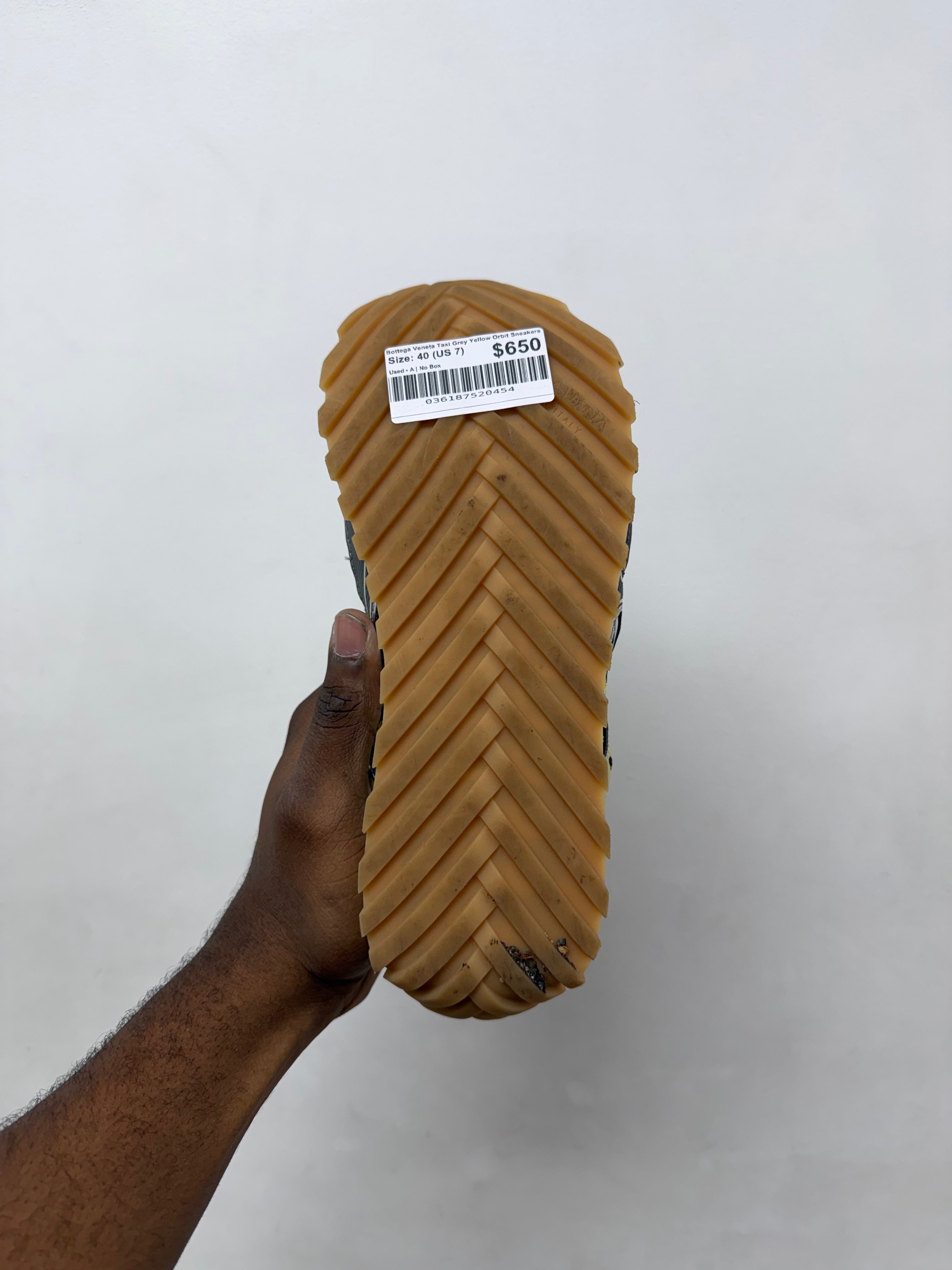 Bottega Veneta Taxi Grey Yellow Orbit Sneakers