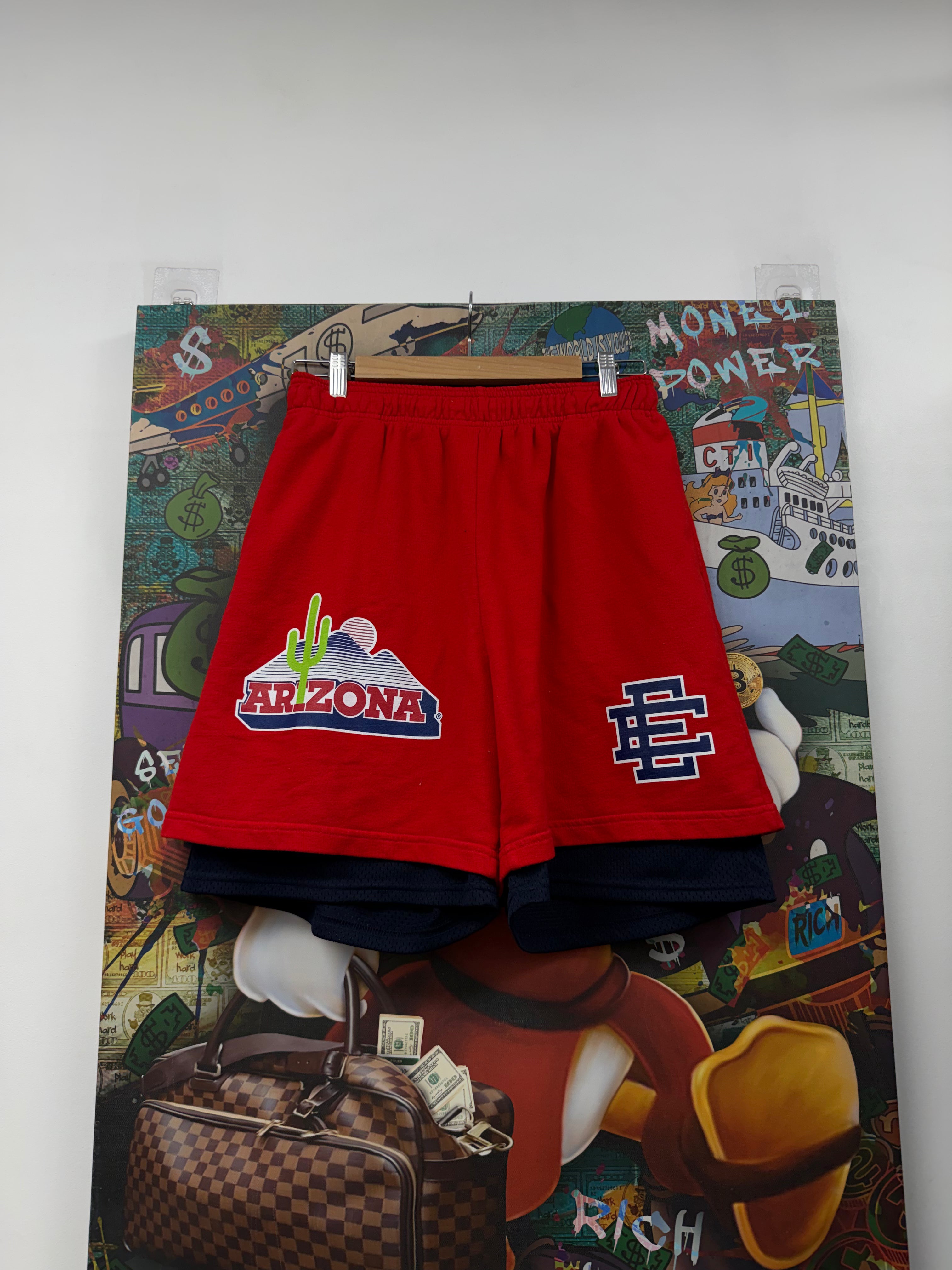 Eric Emanuel Red Navy Arizona Shorts