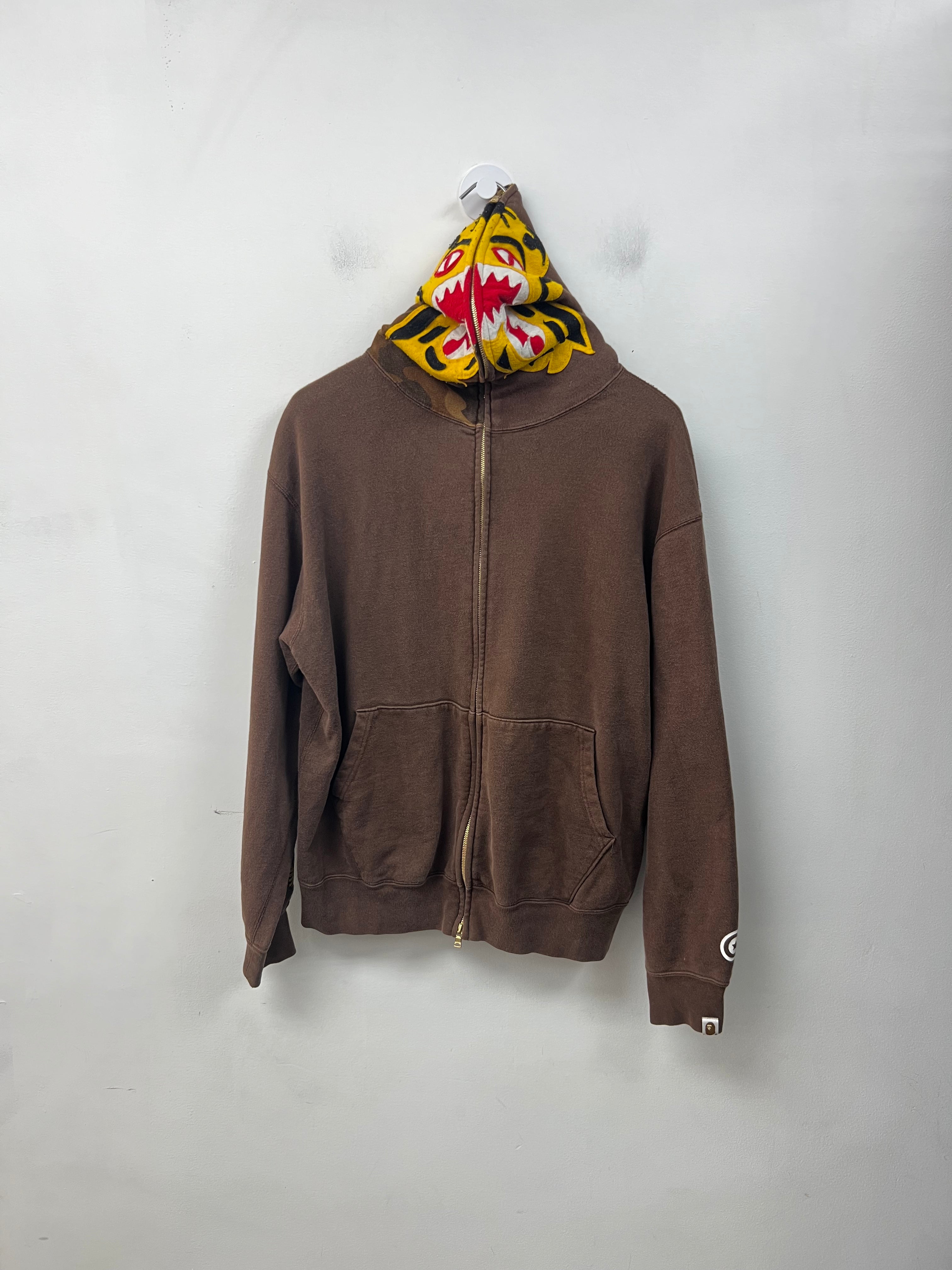 Bape Brown Yellow Tiger Zip Up