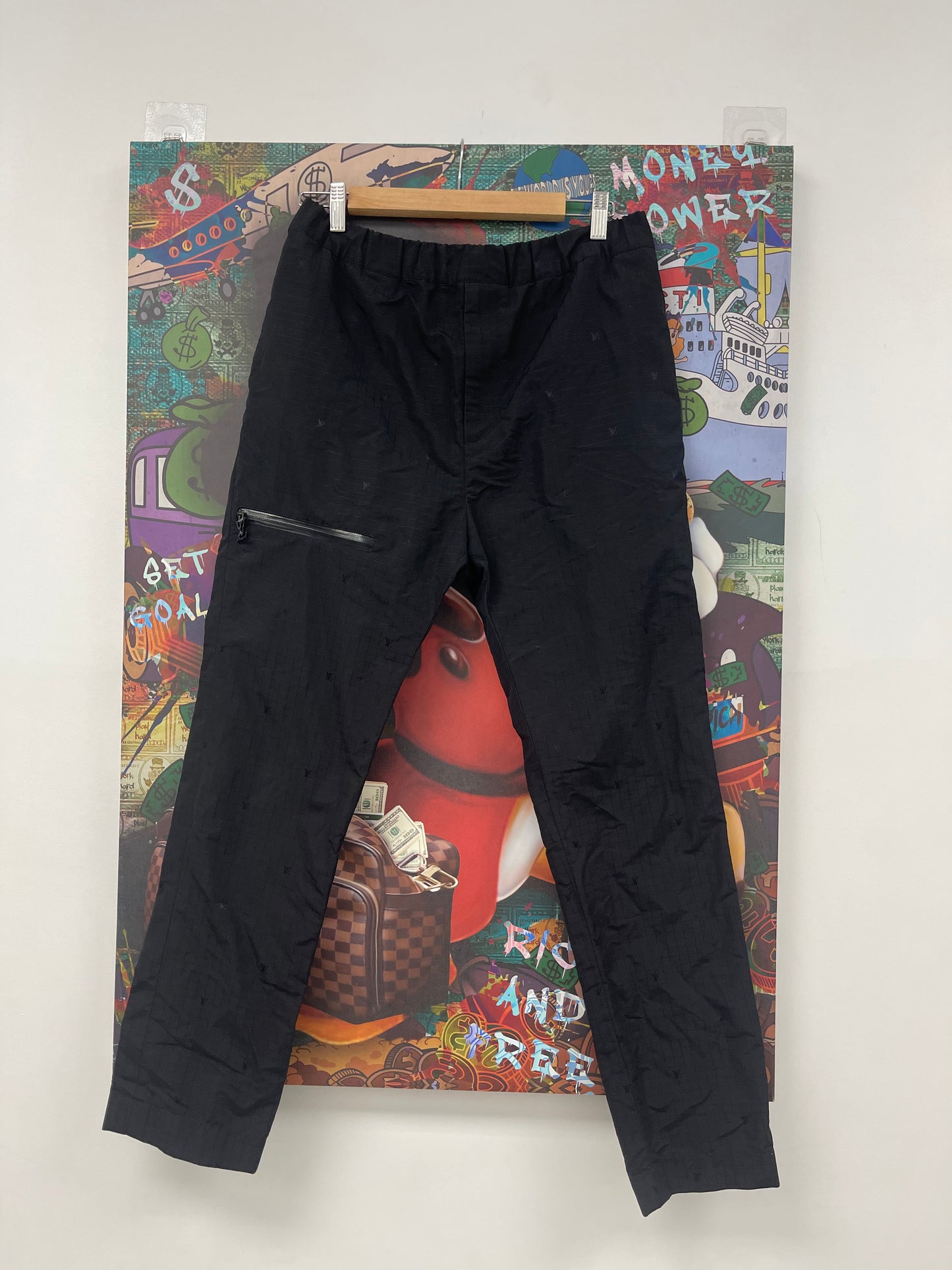 LV Mono Cargo Pants Black Used 50 (Fits Medium) N/A