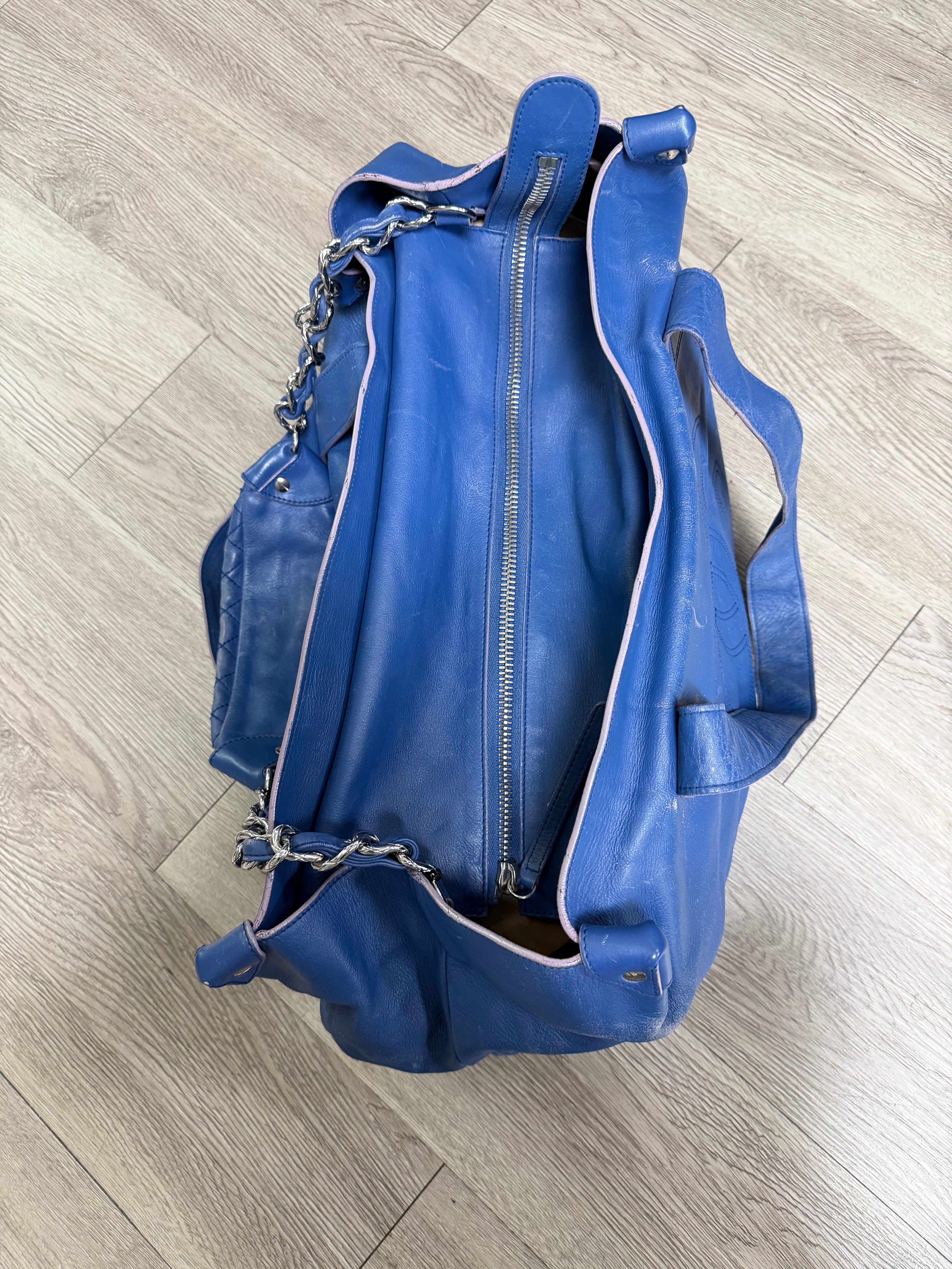 Chanel Blue Coco Mark Hand Bag
