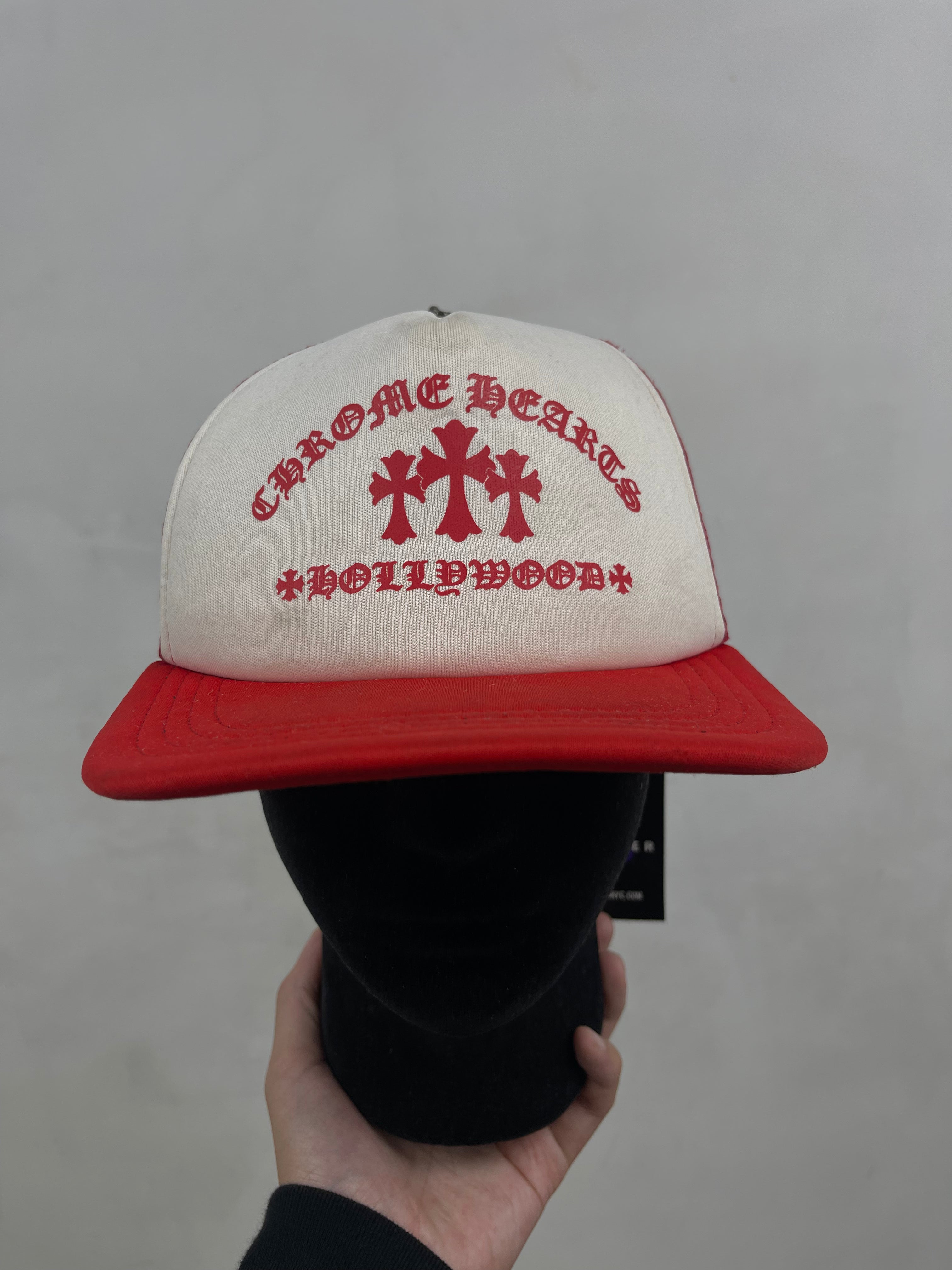 Chrome Hearts Red White King Taco Trucker Hat