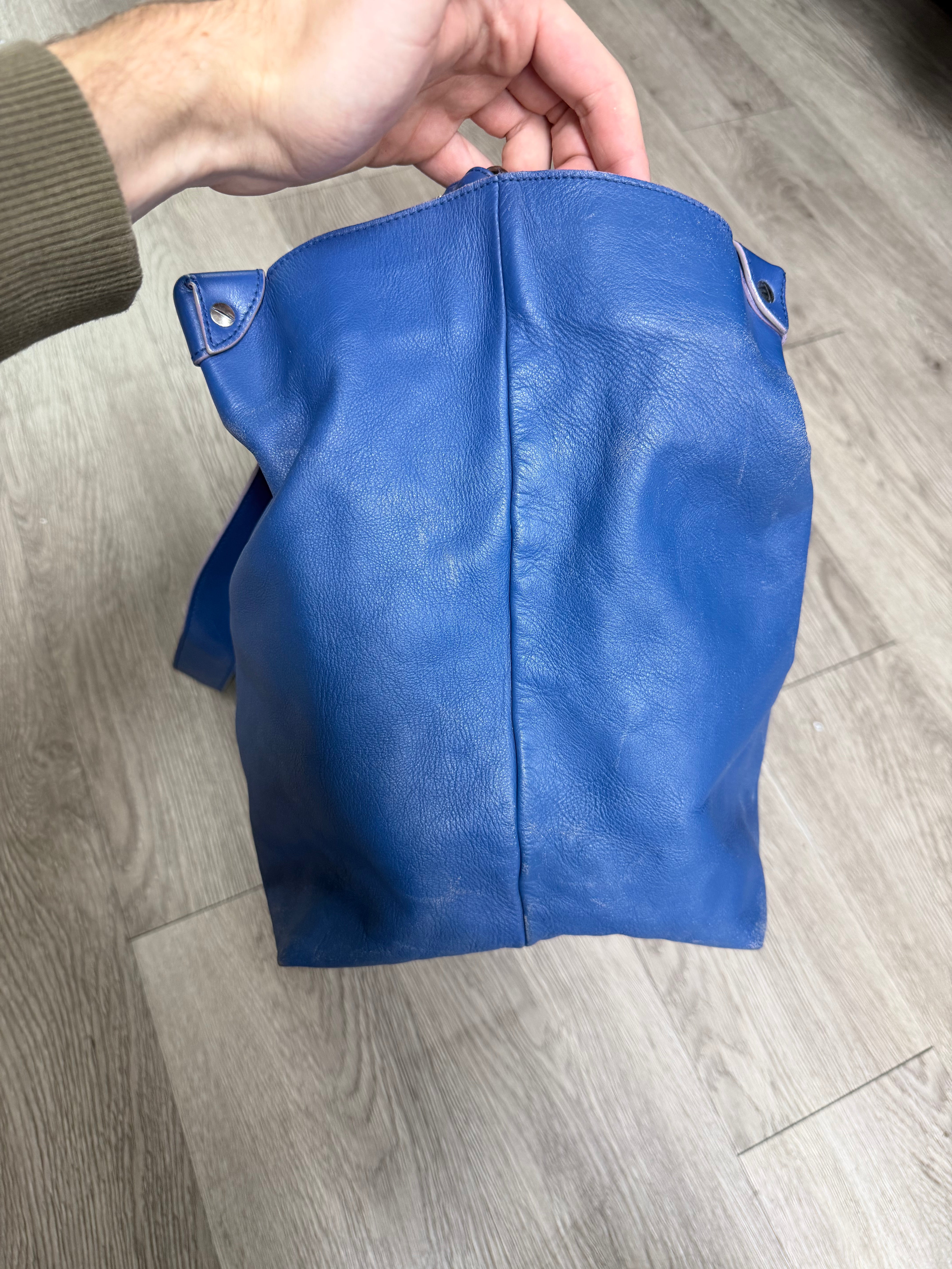 Chanel Blue Coco Mark Hand Bag