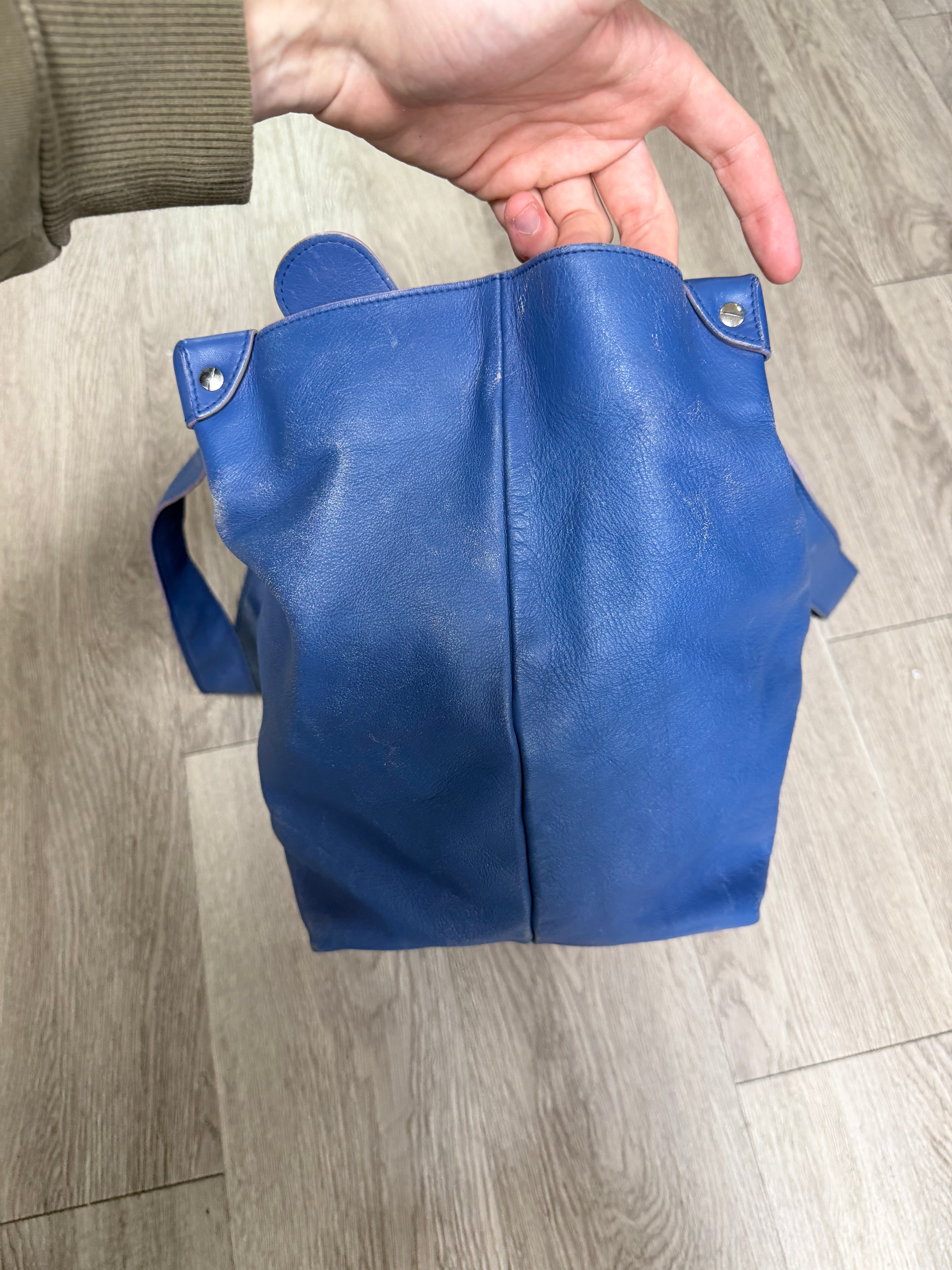 Chanel Blue Coco Mark Hand Bag