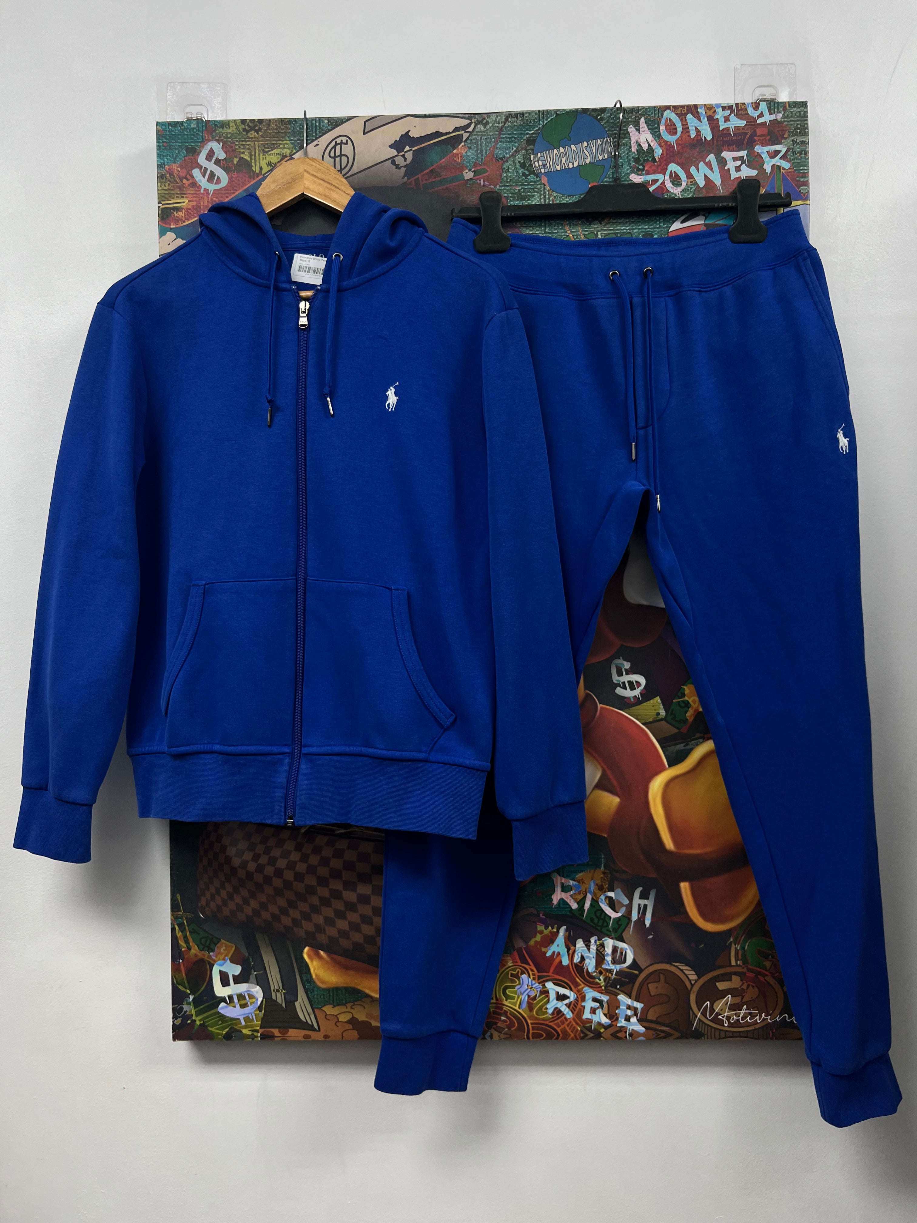 Polo Blue White Tech Sweatsuit