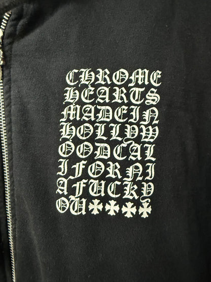 Chrome Hearts Multi Logo Zip Up Black Used