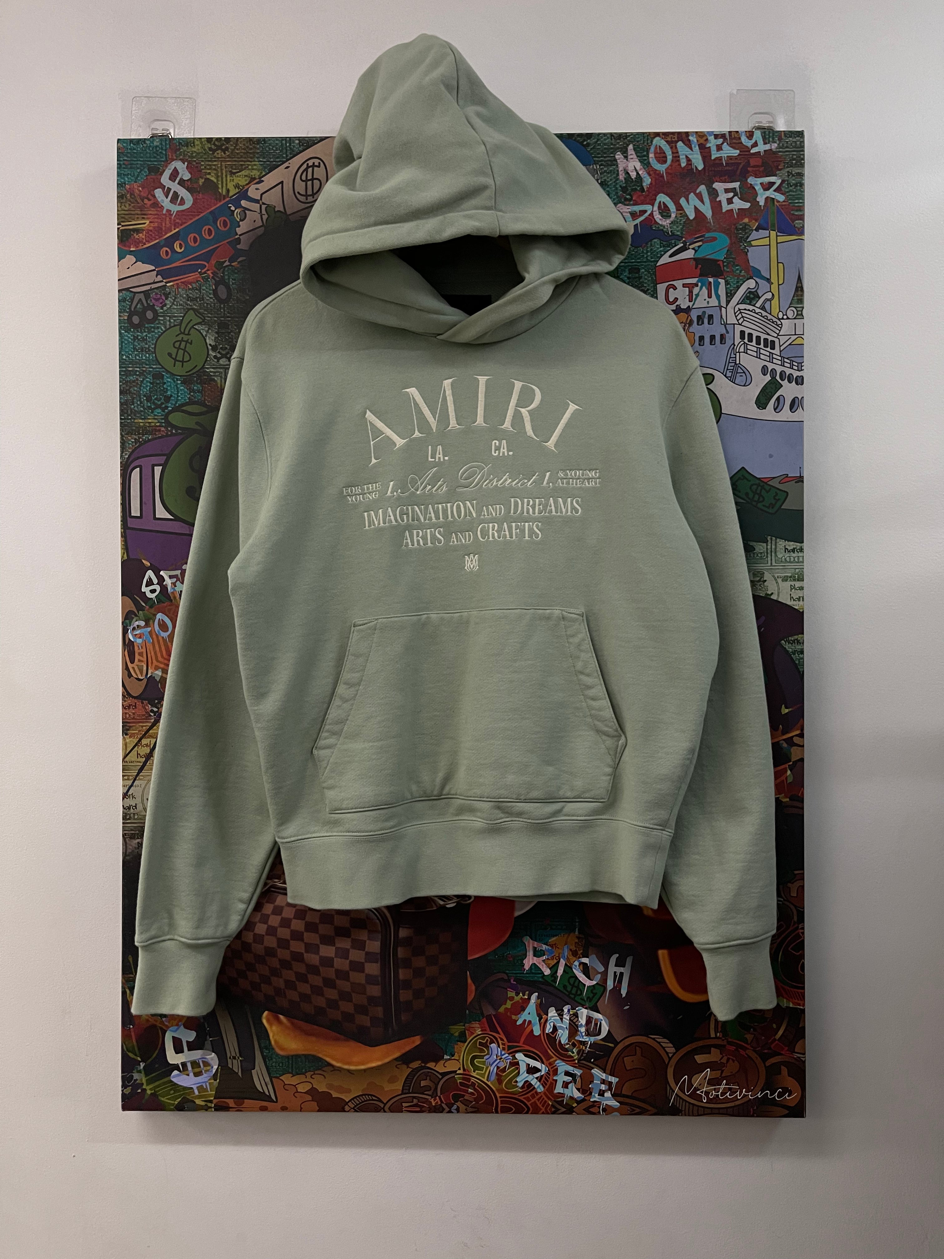Amiri Light Olive Arts District Hoodie