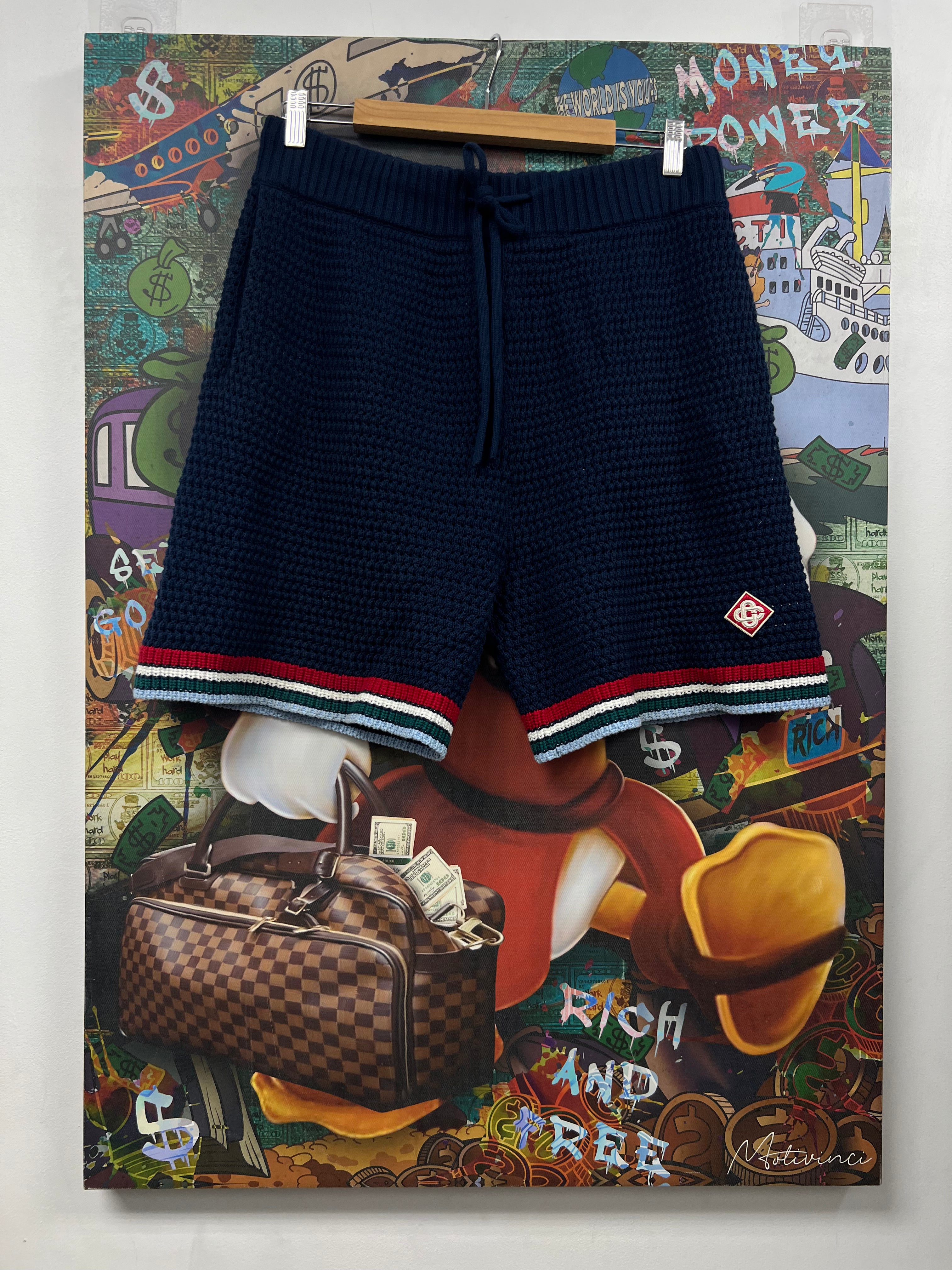Casablanca Navy Crochet Shorts