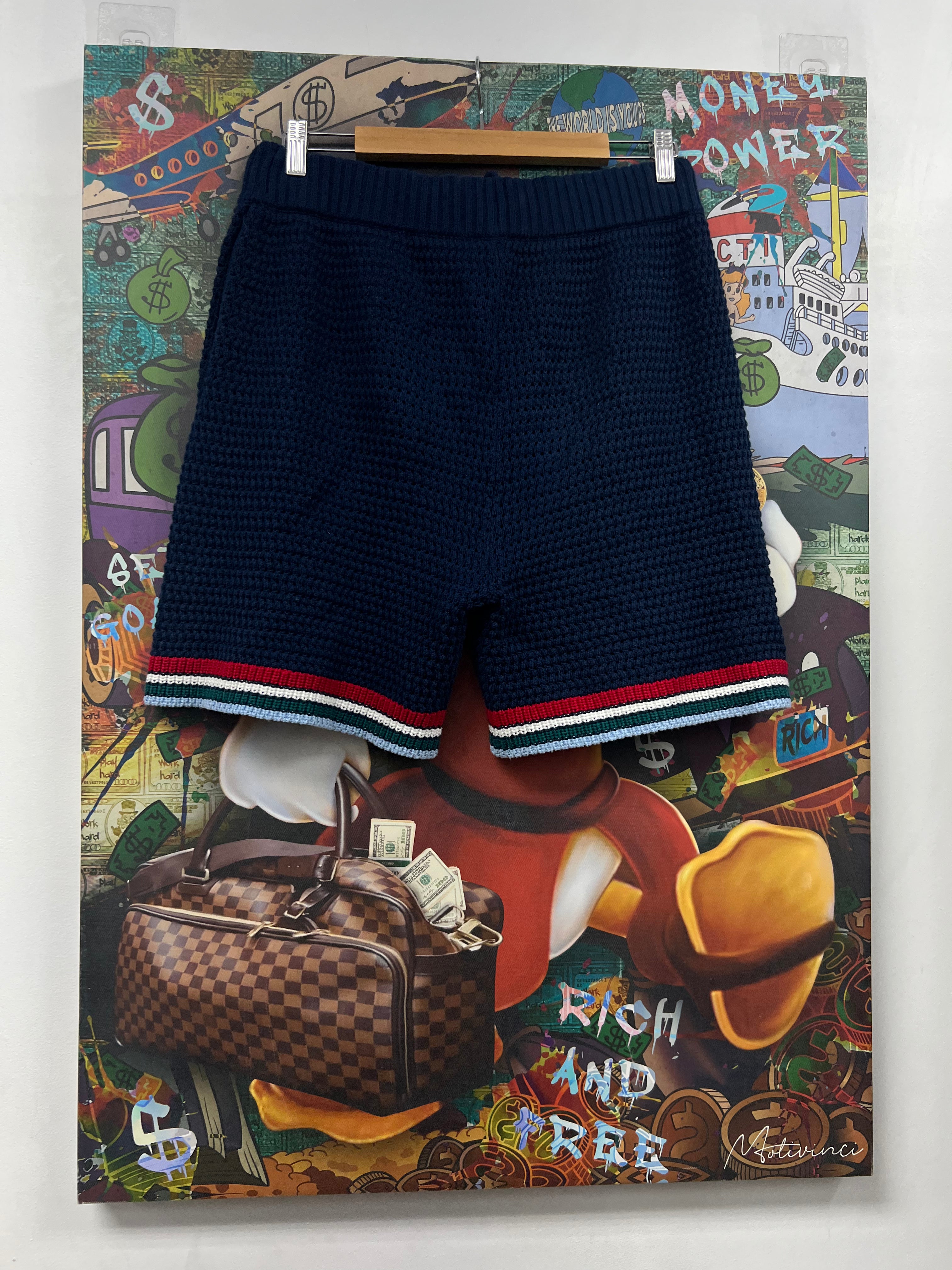 Casablanca Navy Crochet Shorts