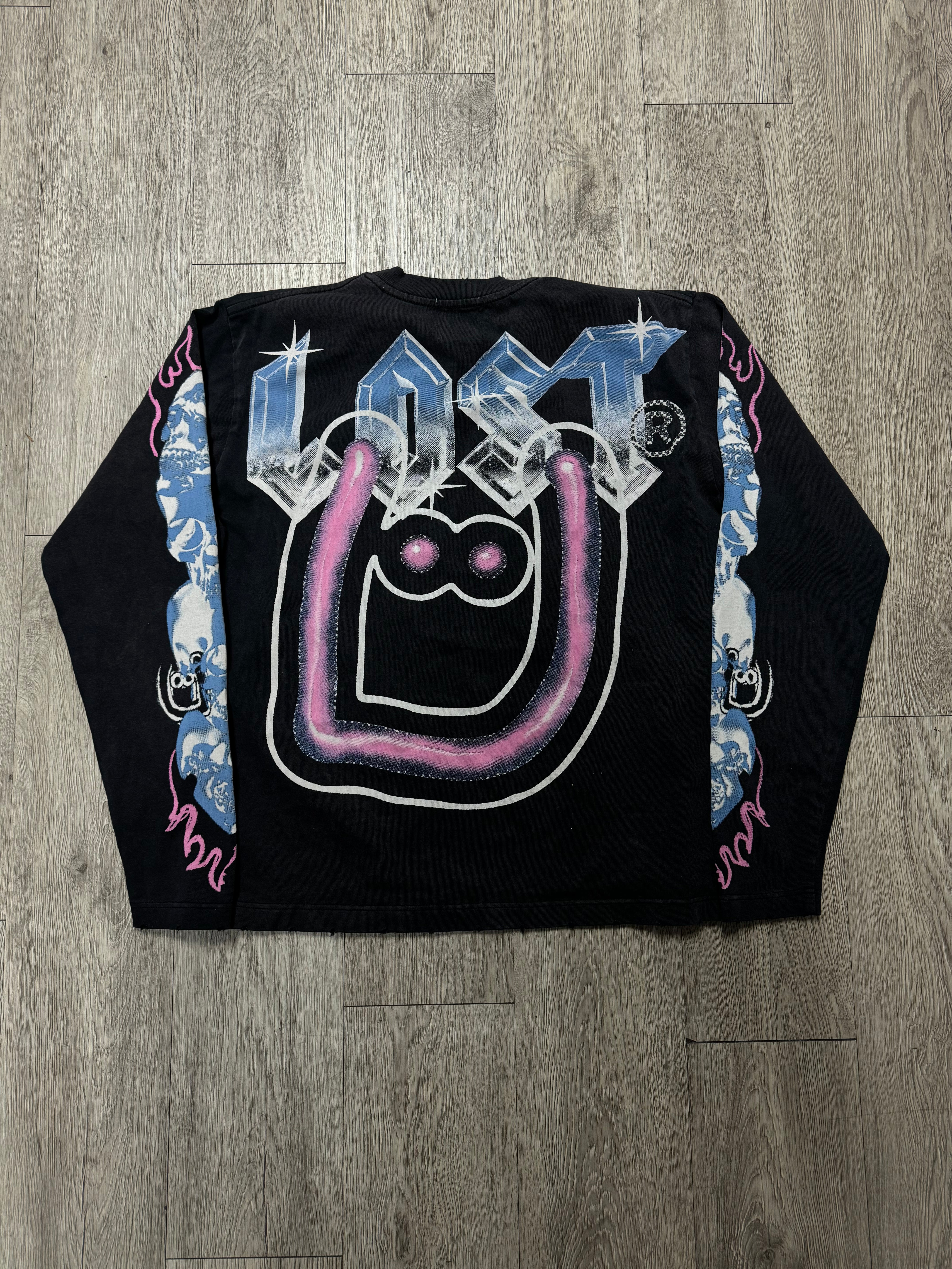 Lost Intricacy Black Pink Navy Long Sleeve