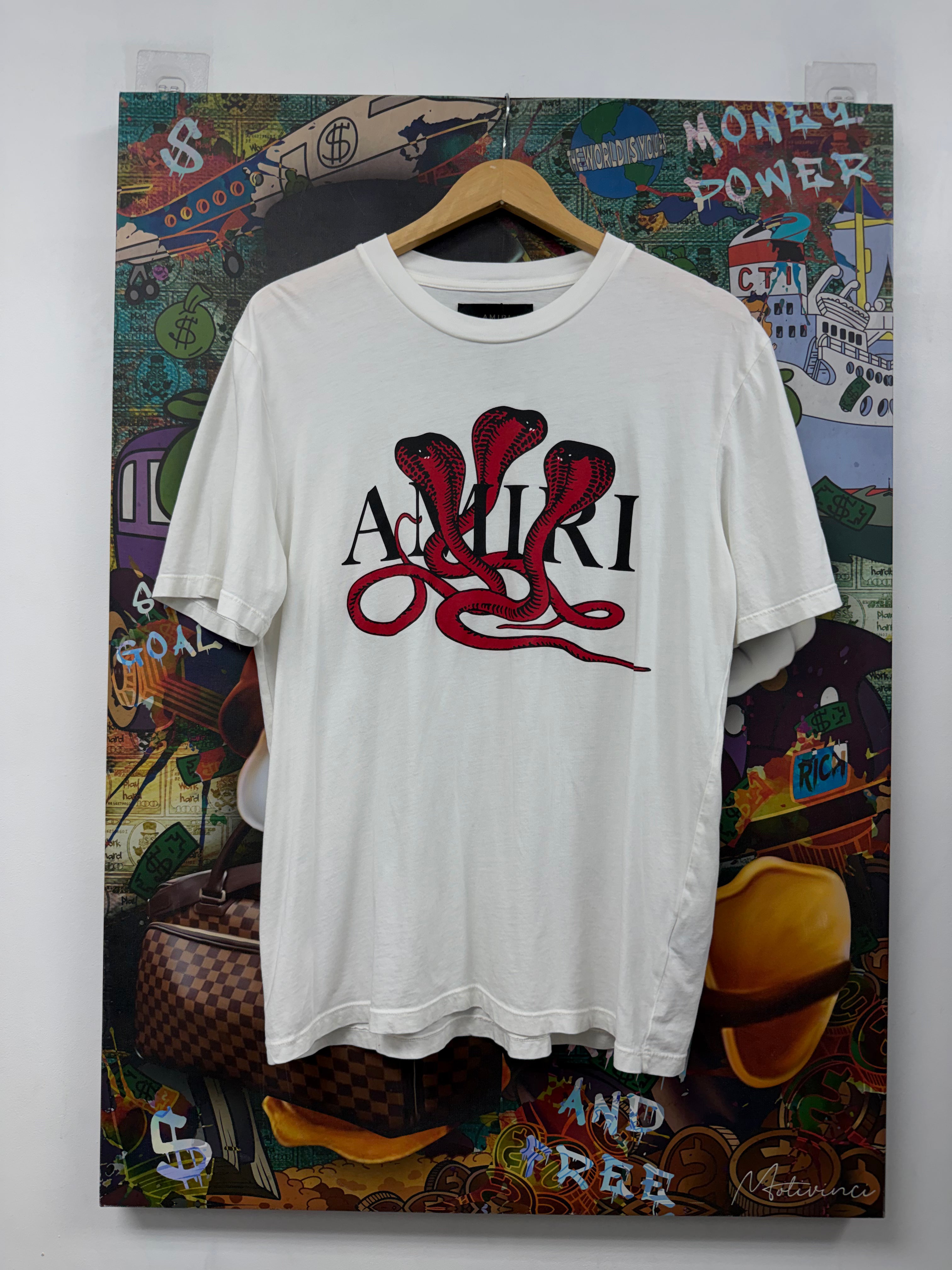Amiri White Red Cobra Tee