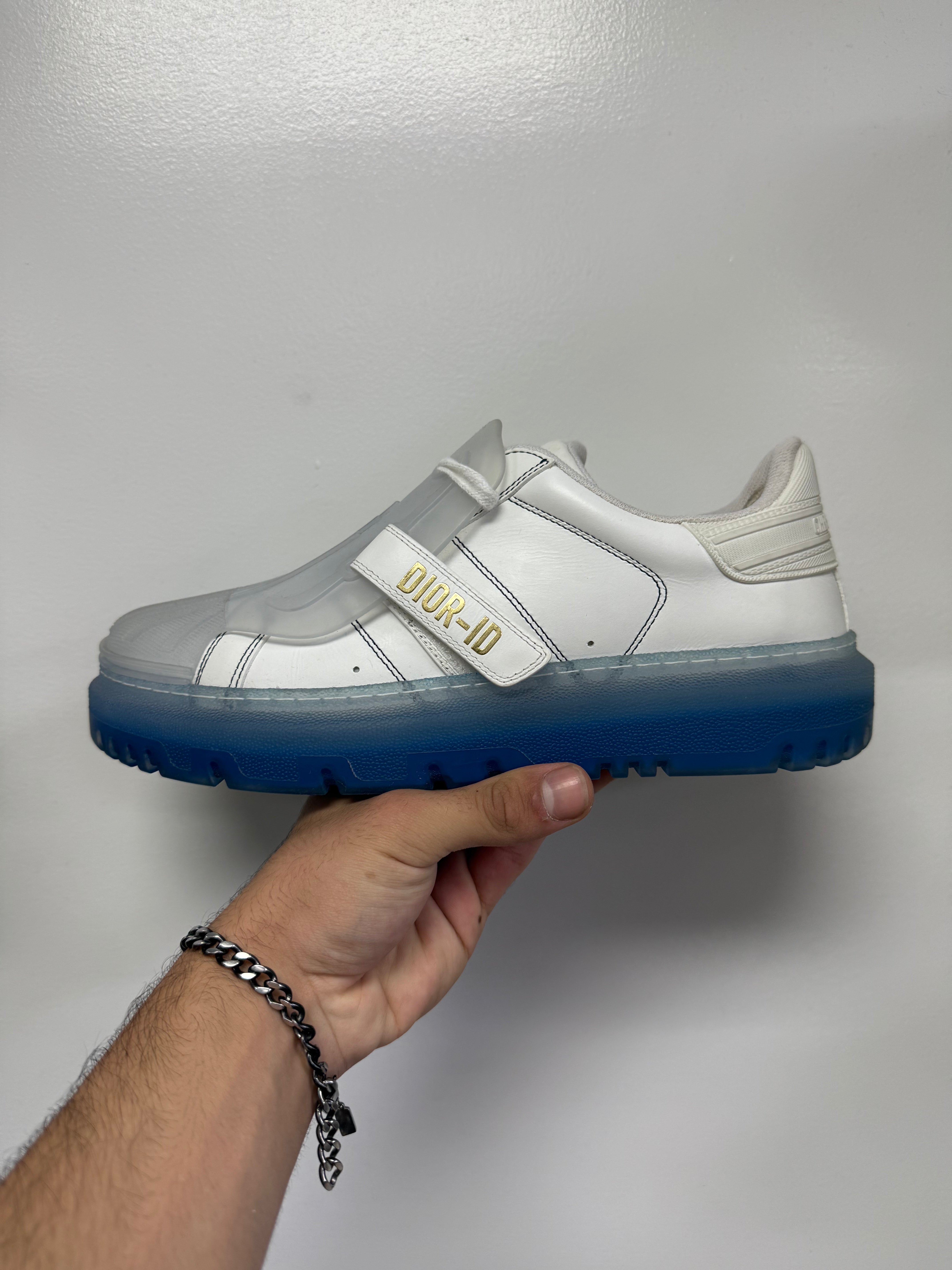 Dior Strap Sneaker White Blue New 40 (US 7) With Box
