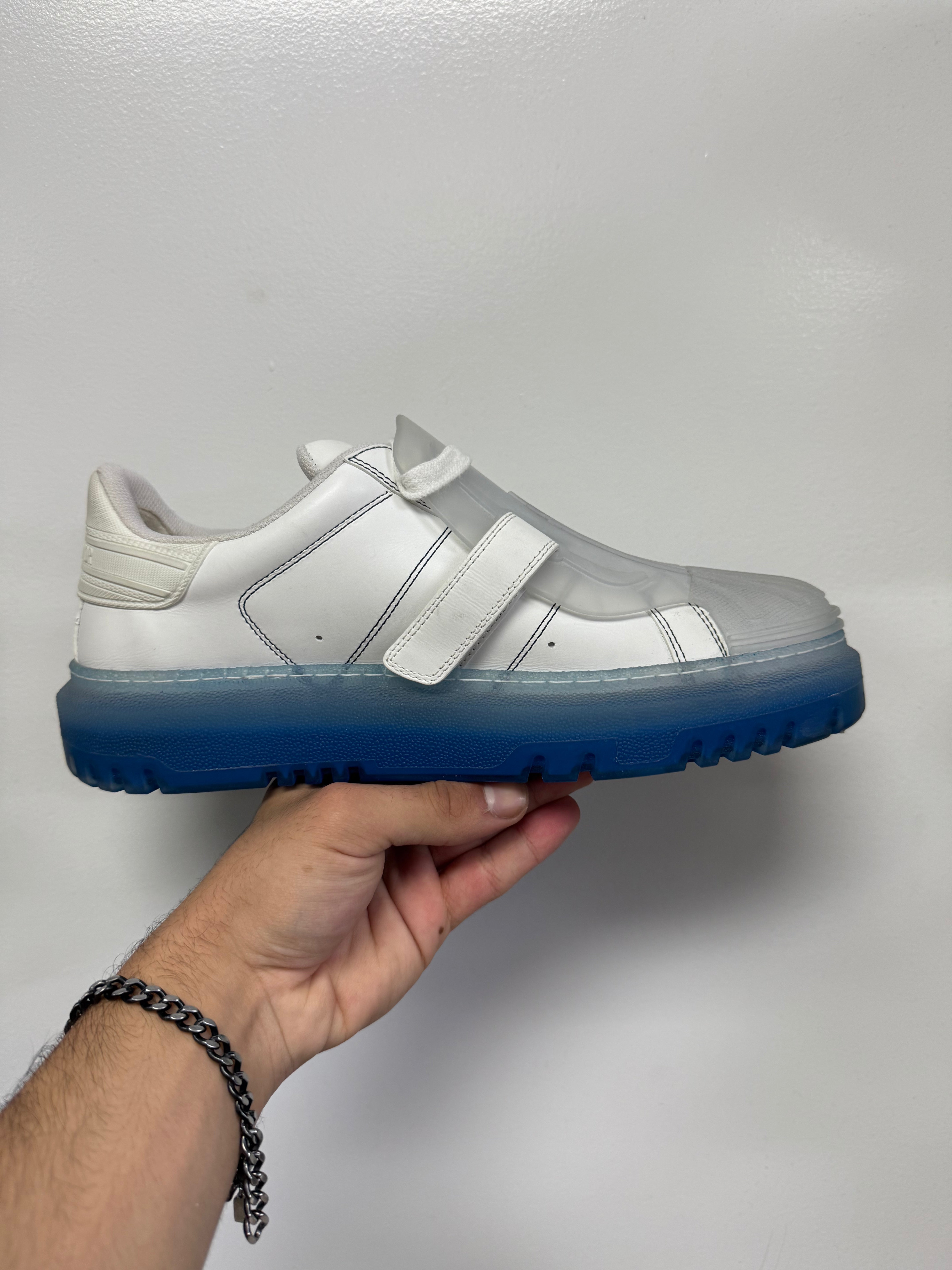 Dior Strap Sneaker White Blue New 40 (US 7) With Box