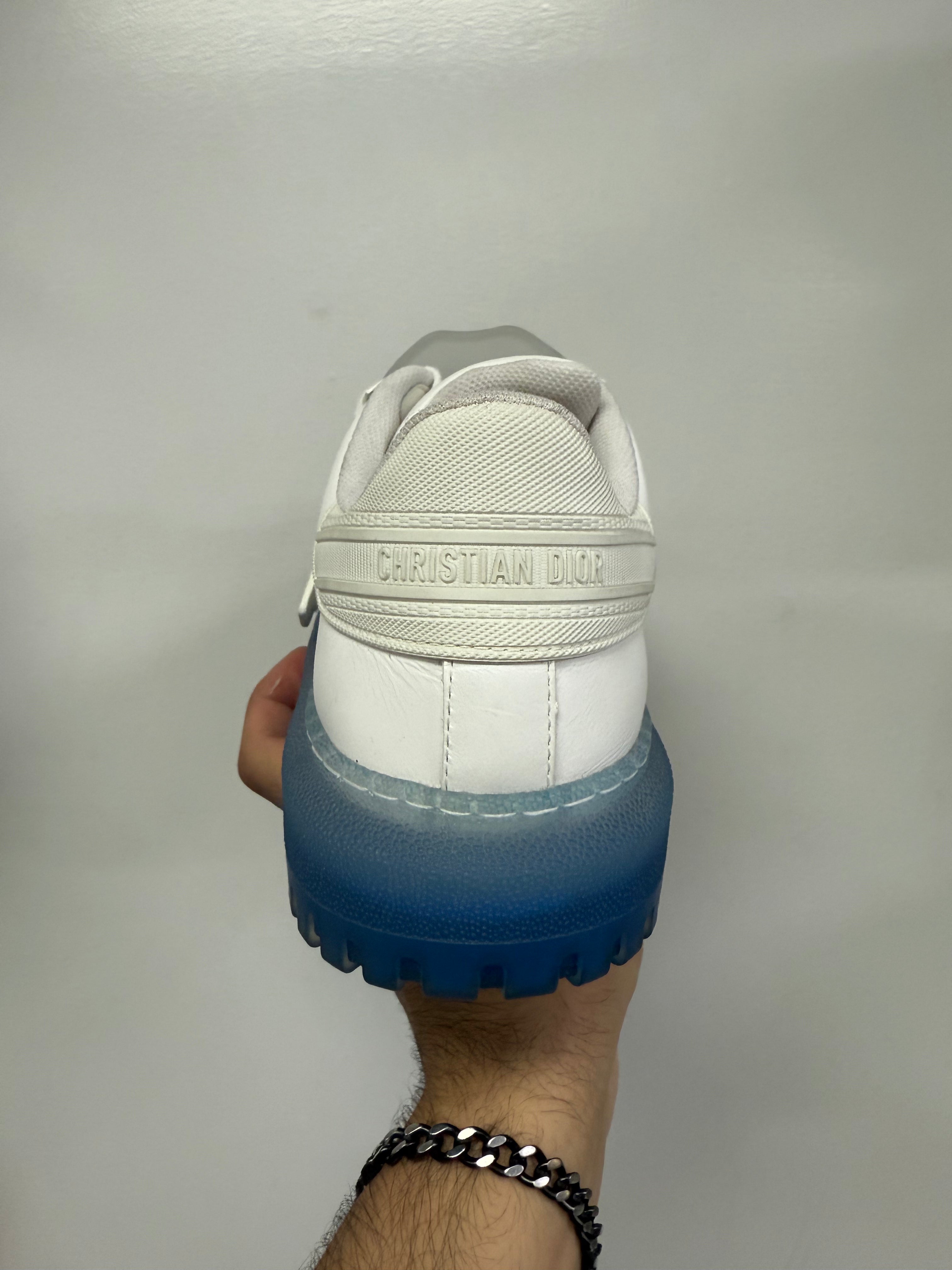 Dior Strap Sneaker White Blue New 40 (US 7) With Box