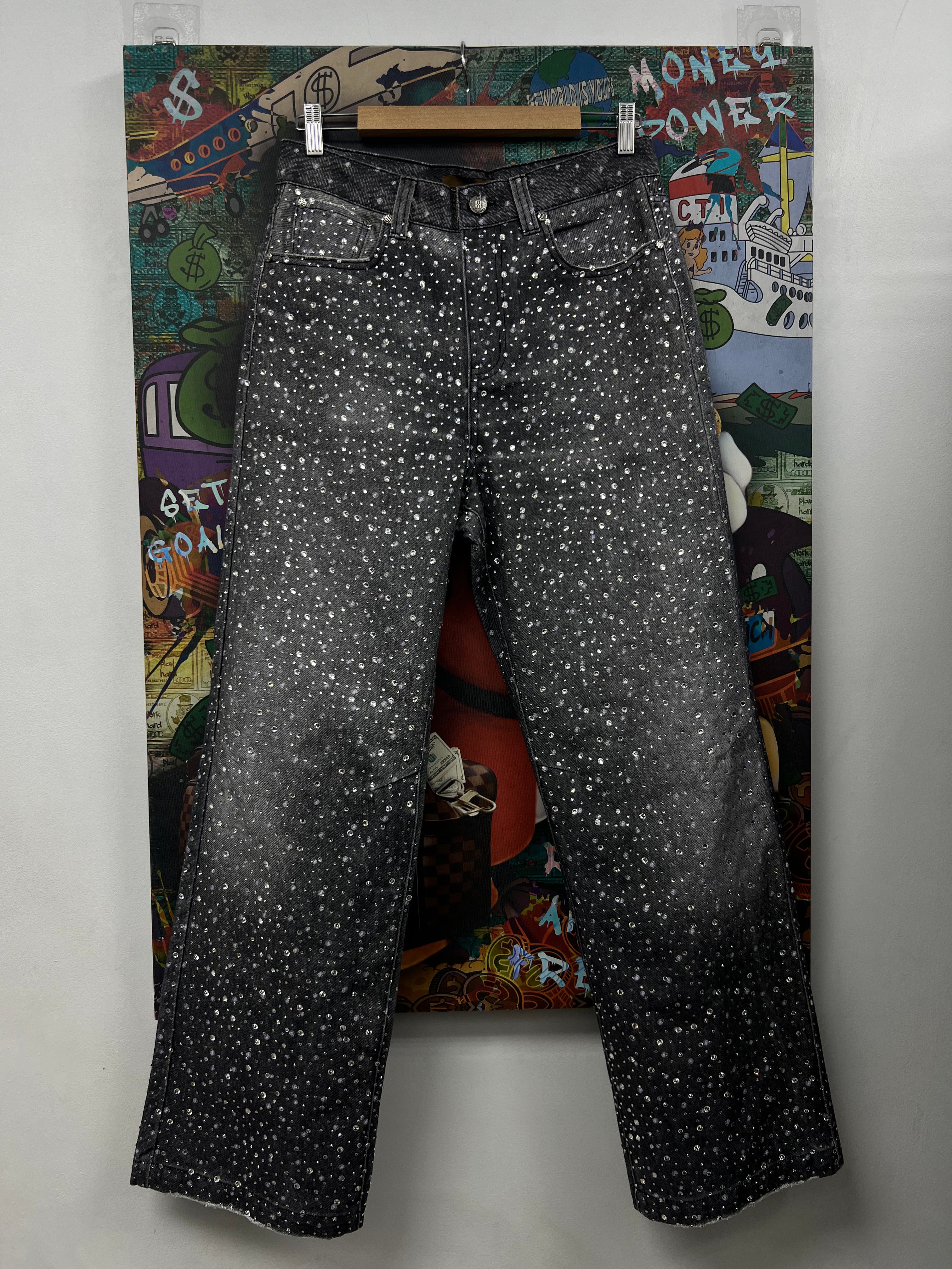 Birth Of A Royal Child Black Wash Diamond Boro Jeans