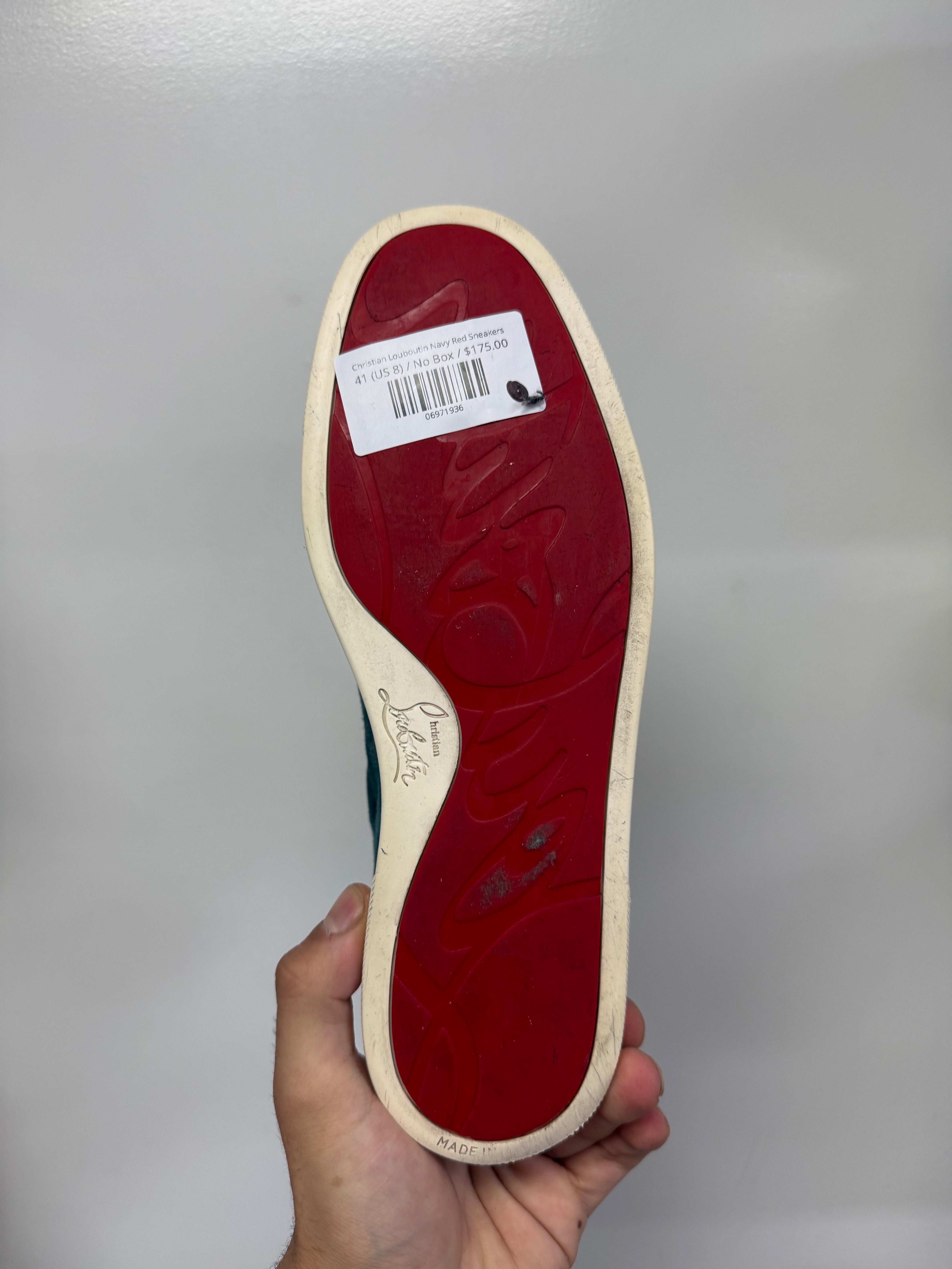 Christian Louboutin Navy Red Sneakers