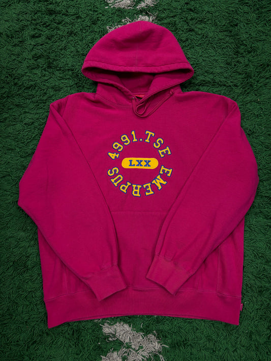 Supreme LXX Hoodie Pink Yellow Used Large N/A