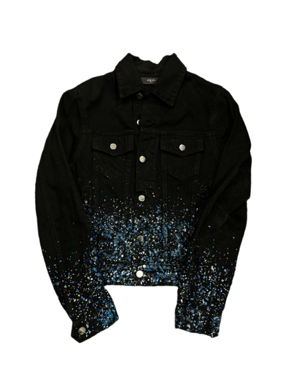 Amiri Black & Blue Rhinestone Jacket