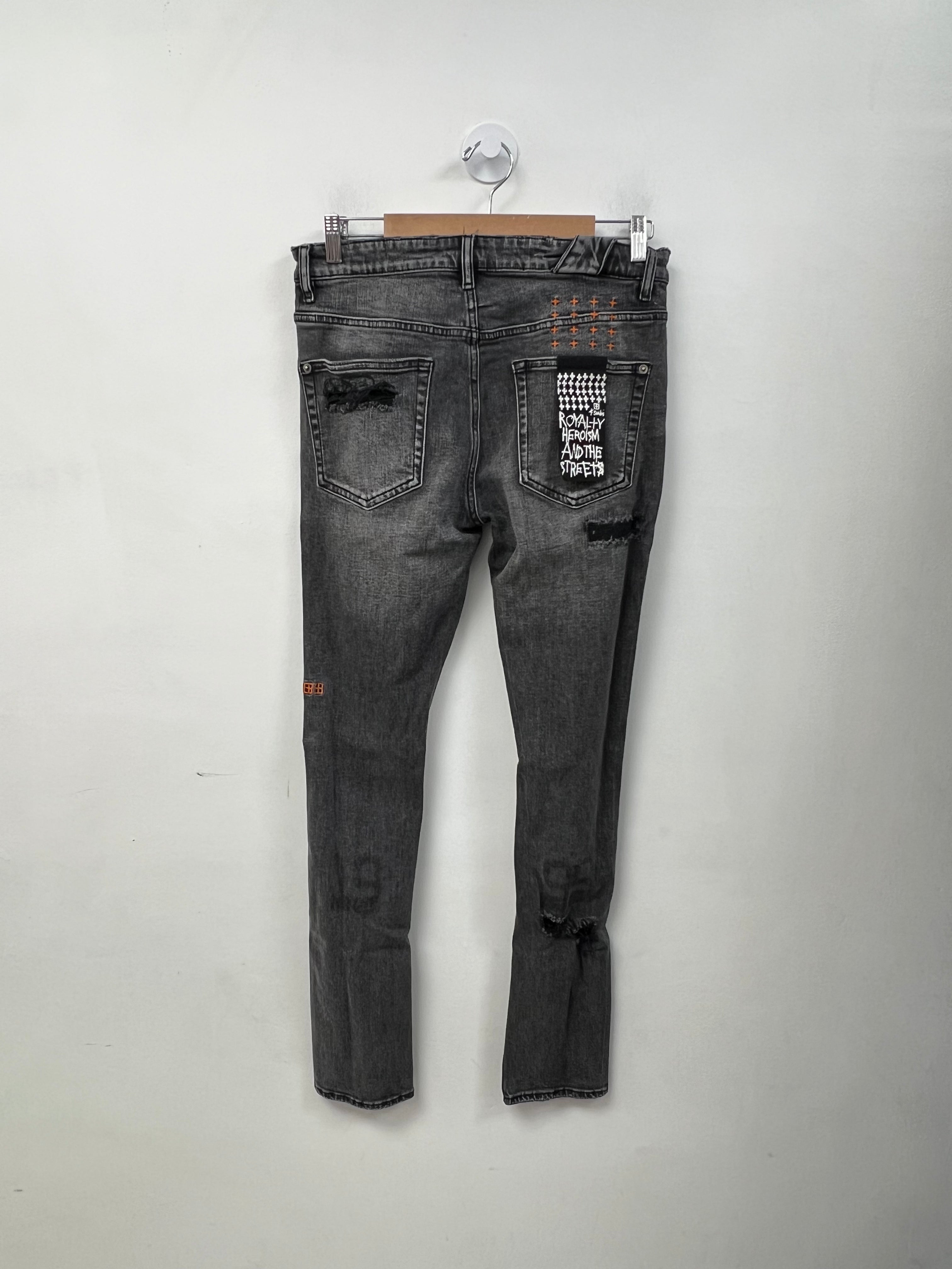 Ksubi Black Wash Orange Jeans