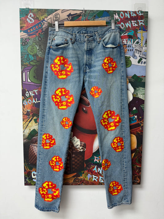 Denim Tears Offset Jeans Light Wash Used