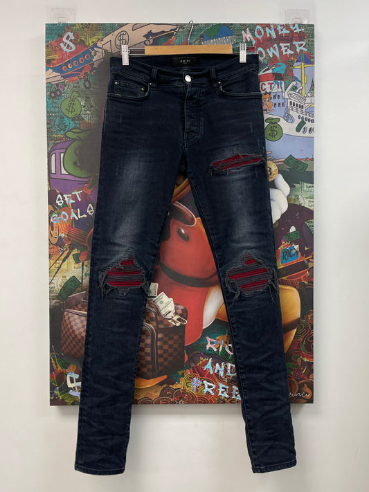 Amiri MX1 Black Red Jeans