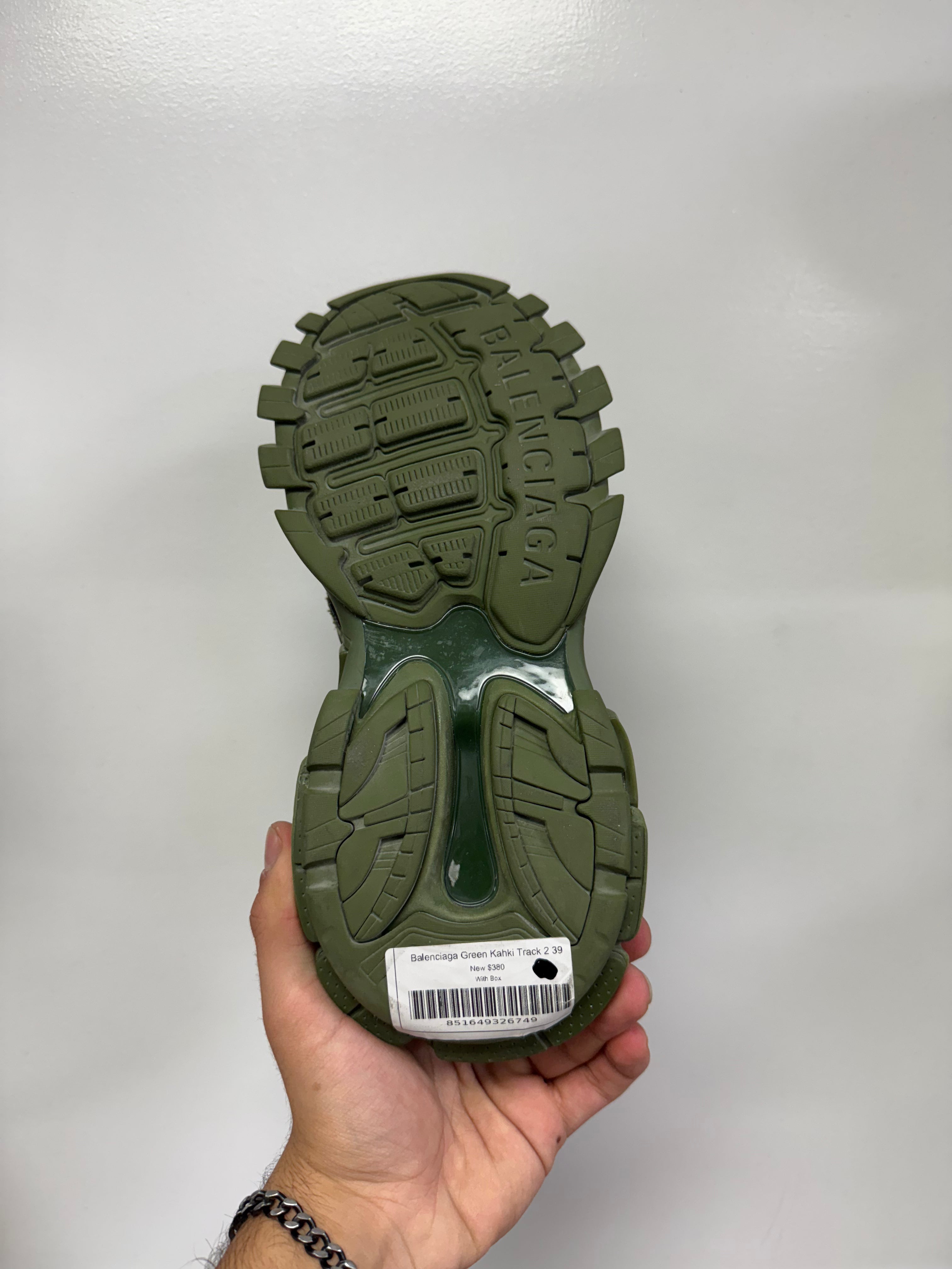 Balenciaga Green Kahki Track 2 New 39 With Box