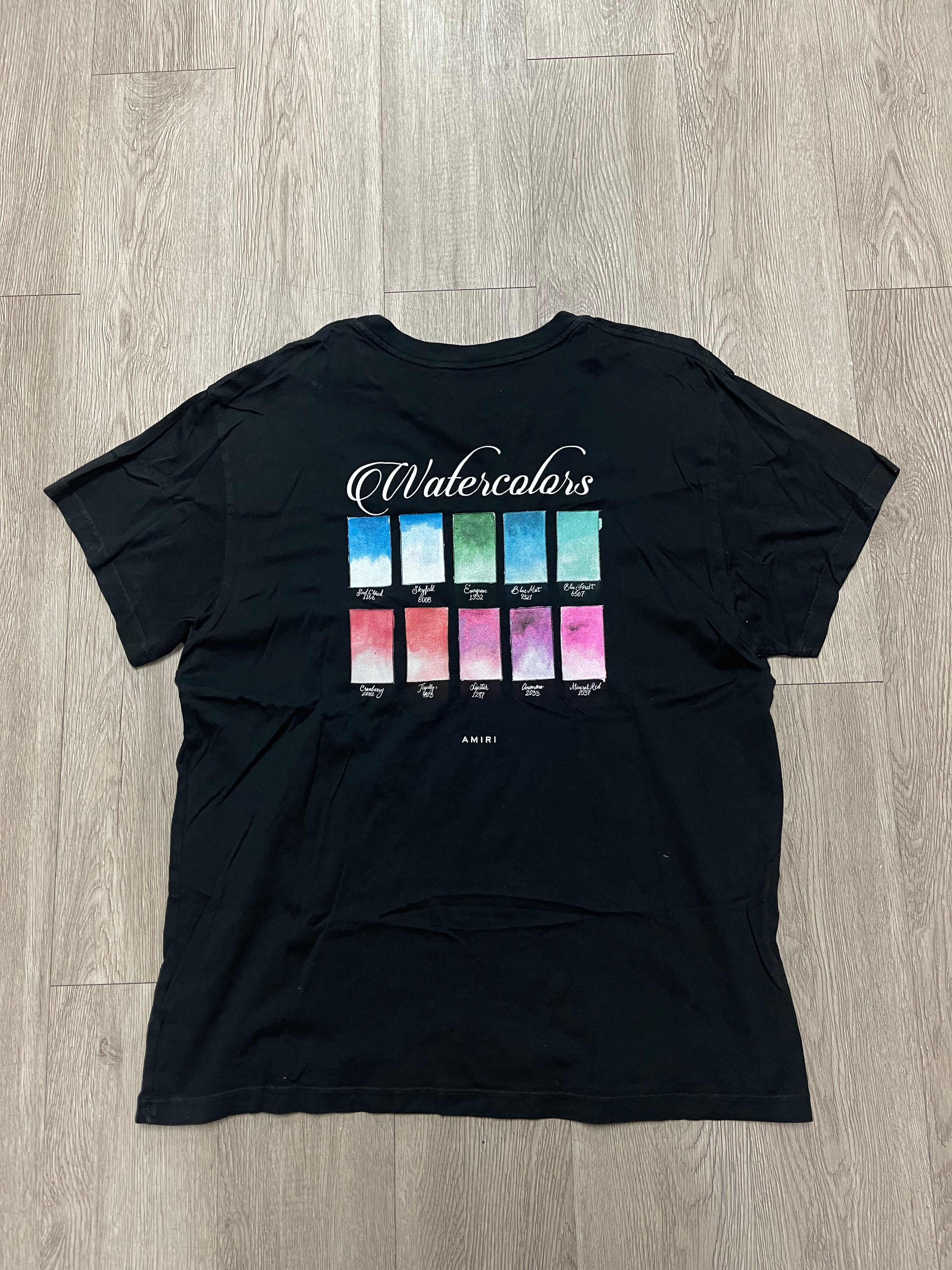 Amiri Black Watercolors Tee