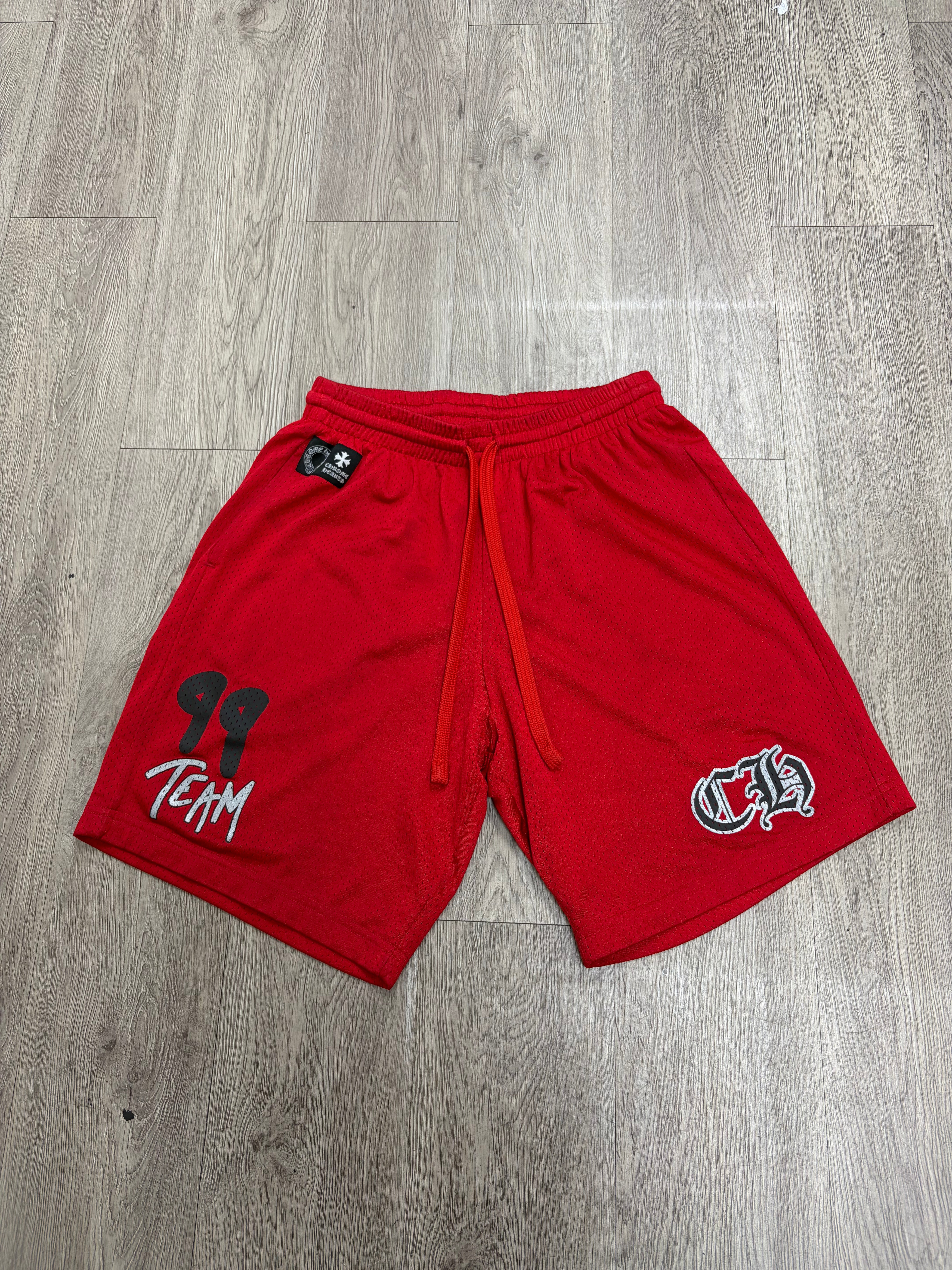 Chrome Hearts Red Mesh CH Shorts