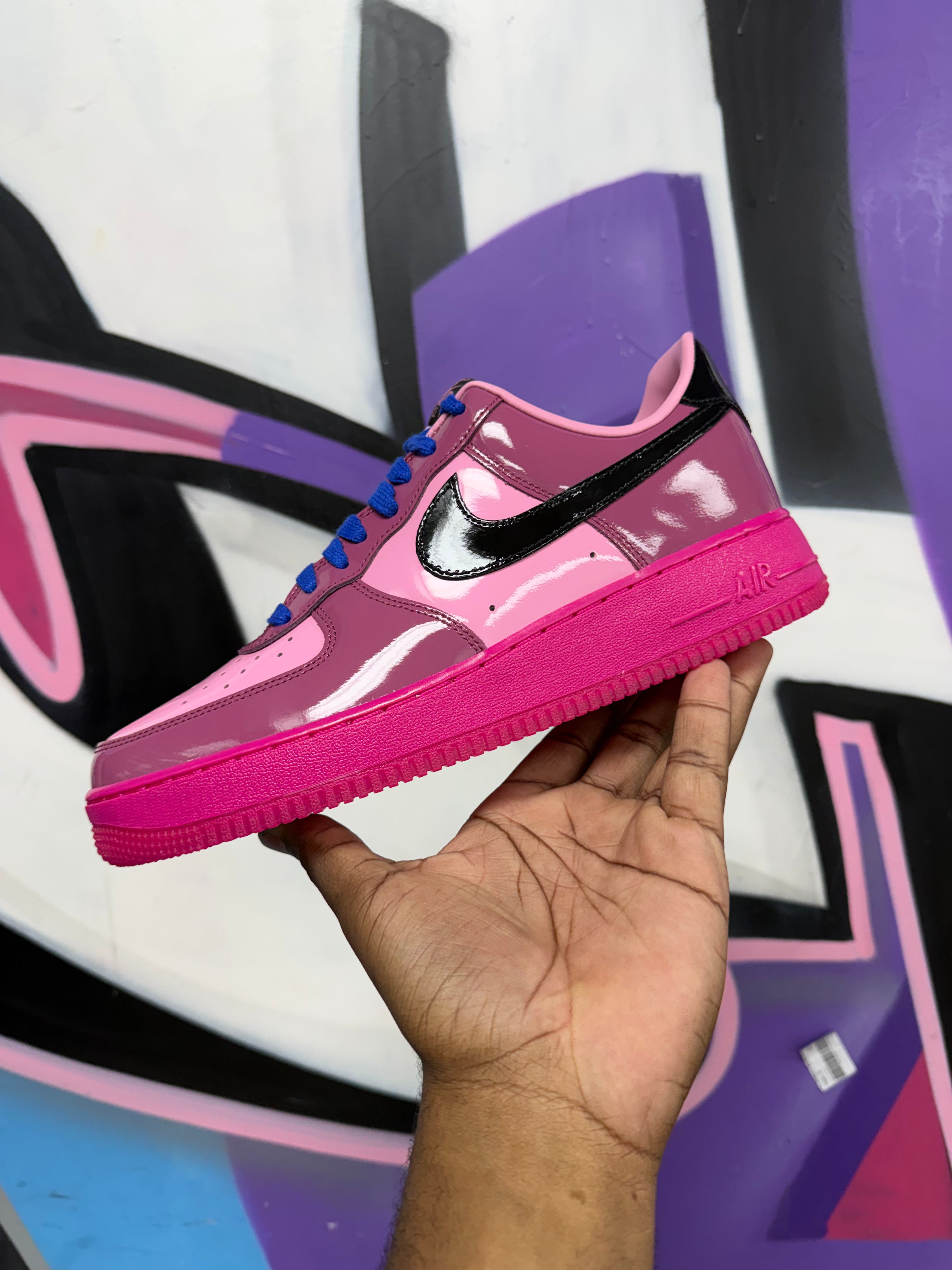 Nike AF1 Pink Blue Sneakers
