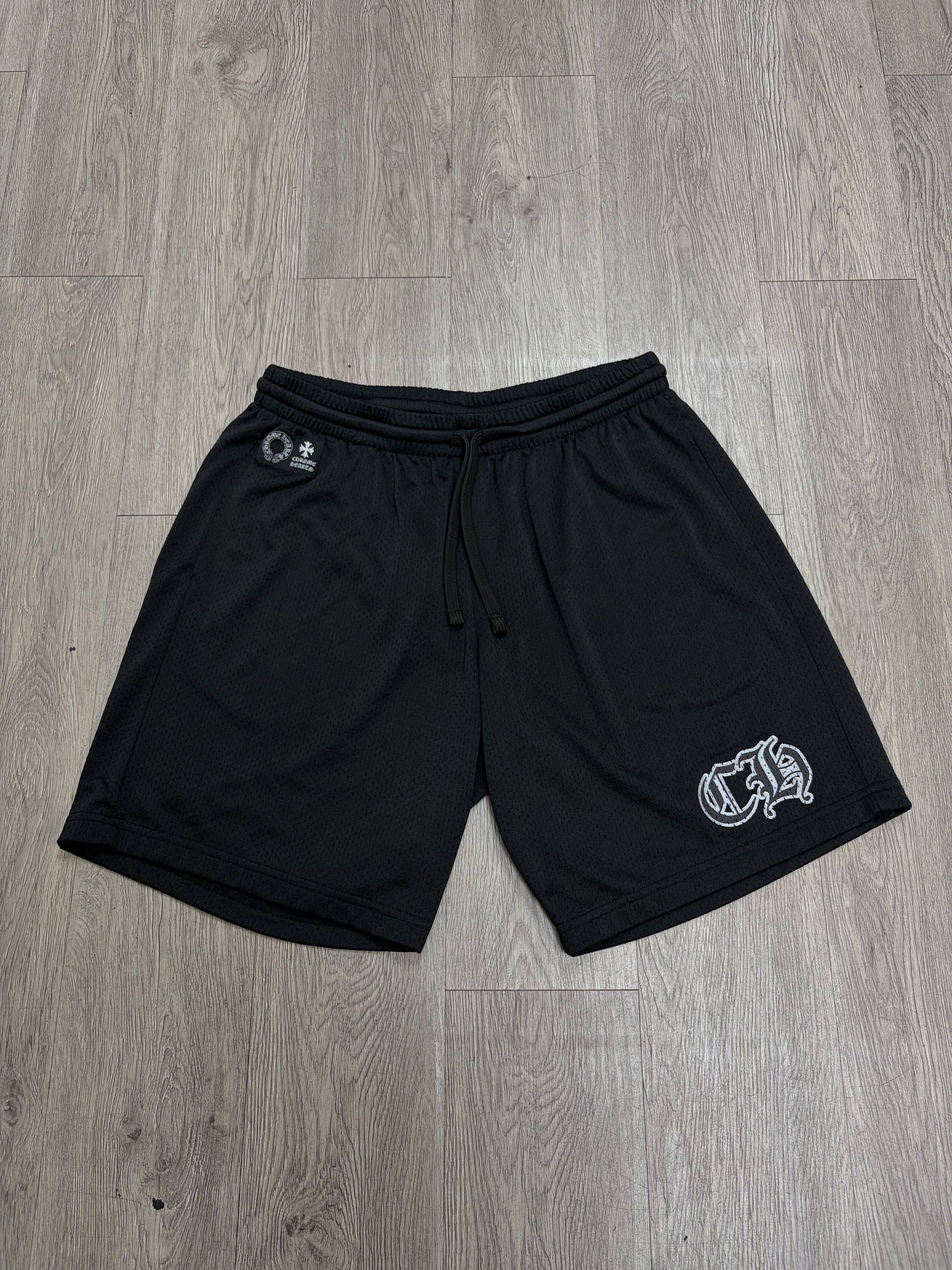 Chrome Hearts Black Mesh CH Shorts