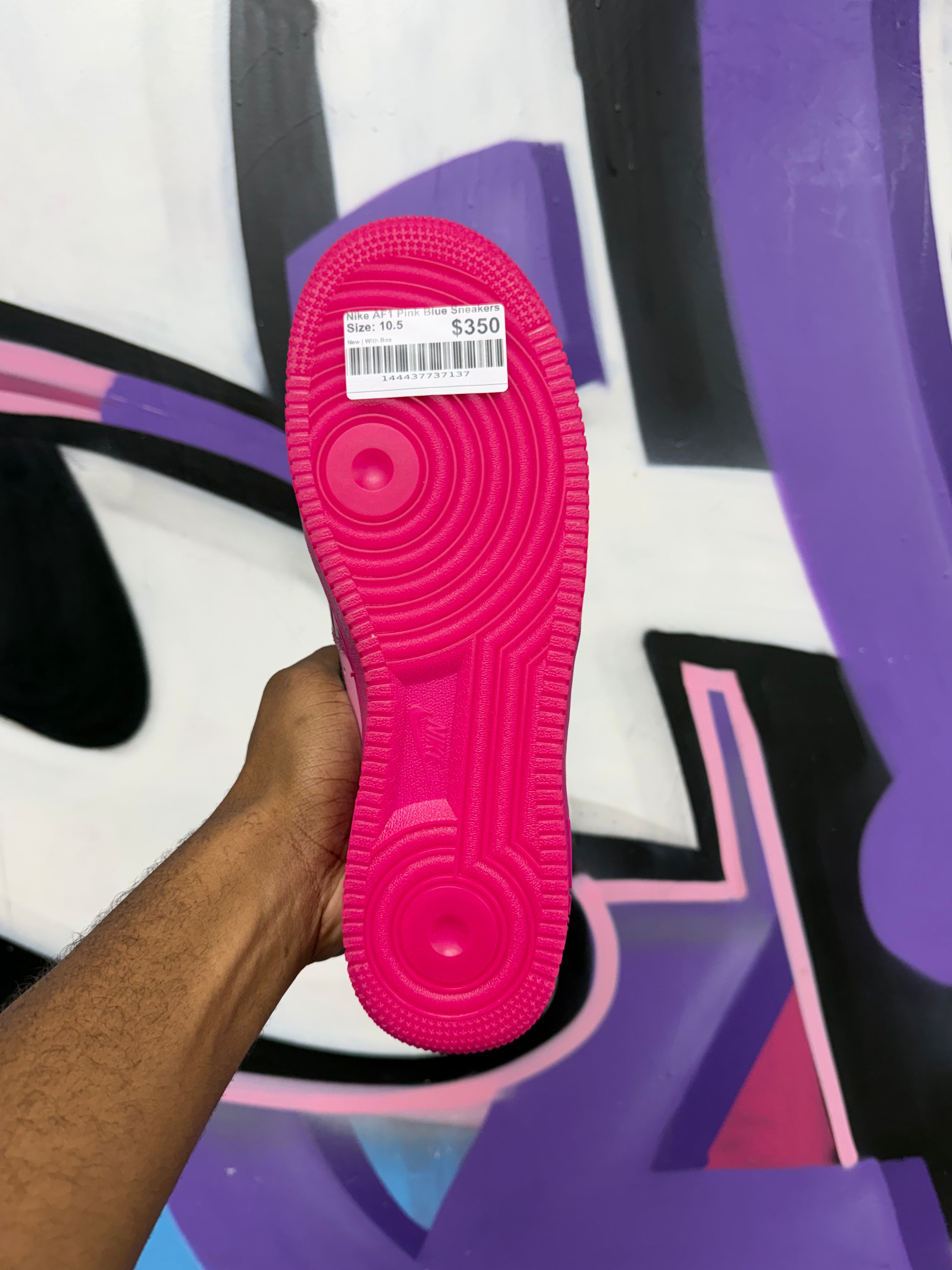 Nike AF1 Pink Blue Sneakers