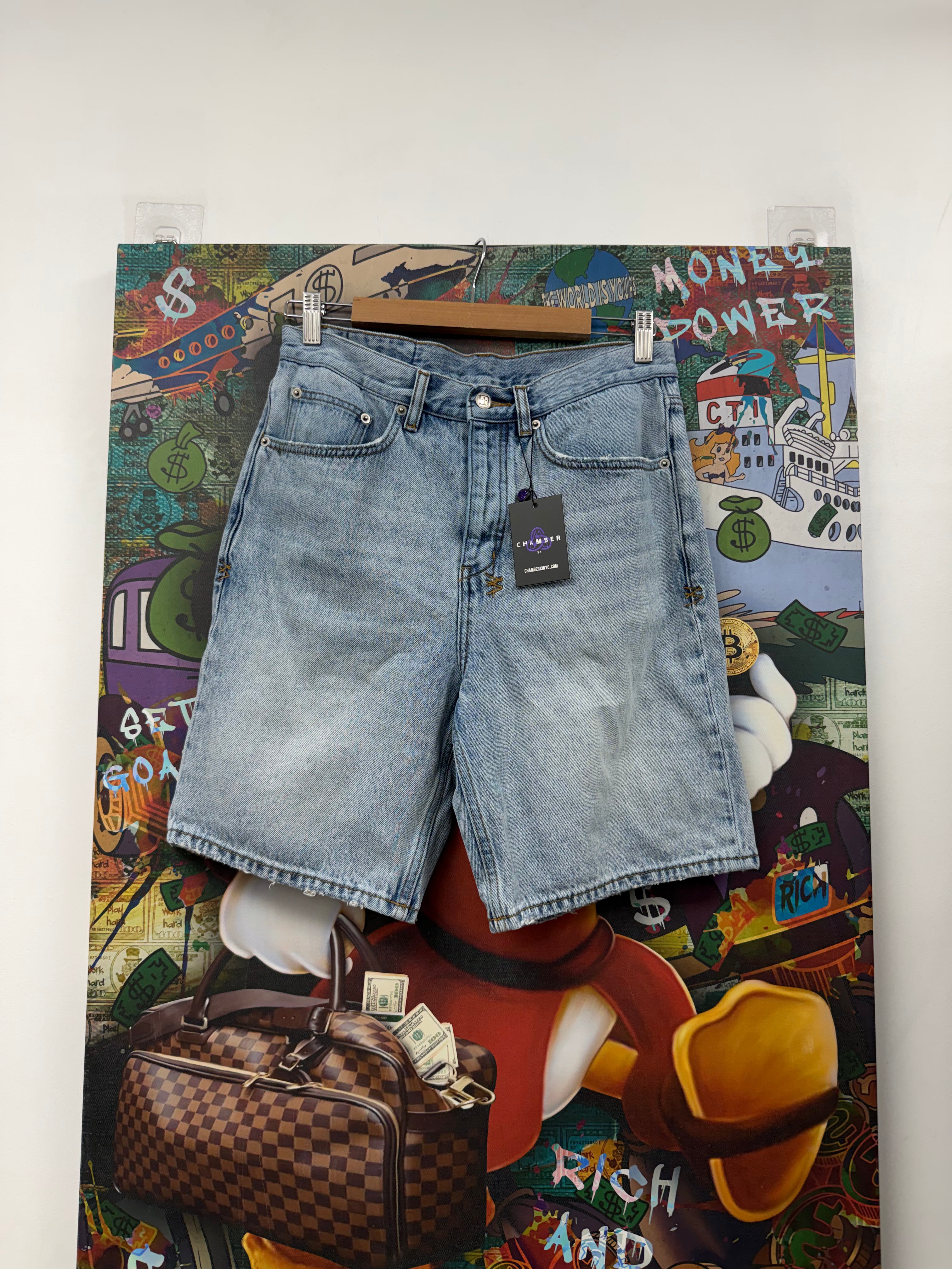 Ksubi Light Wash Plain Jean Shorts