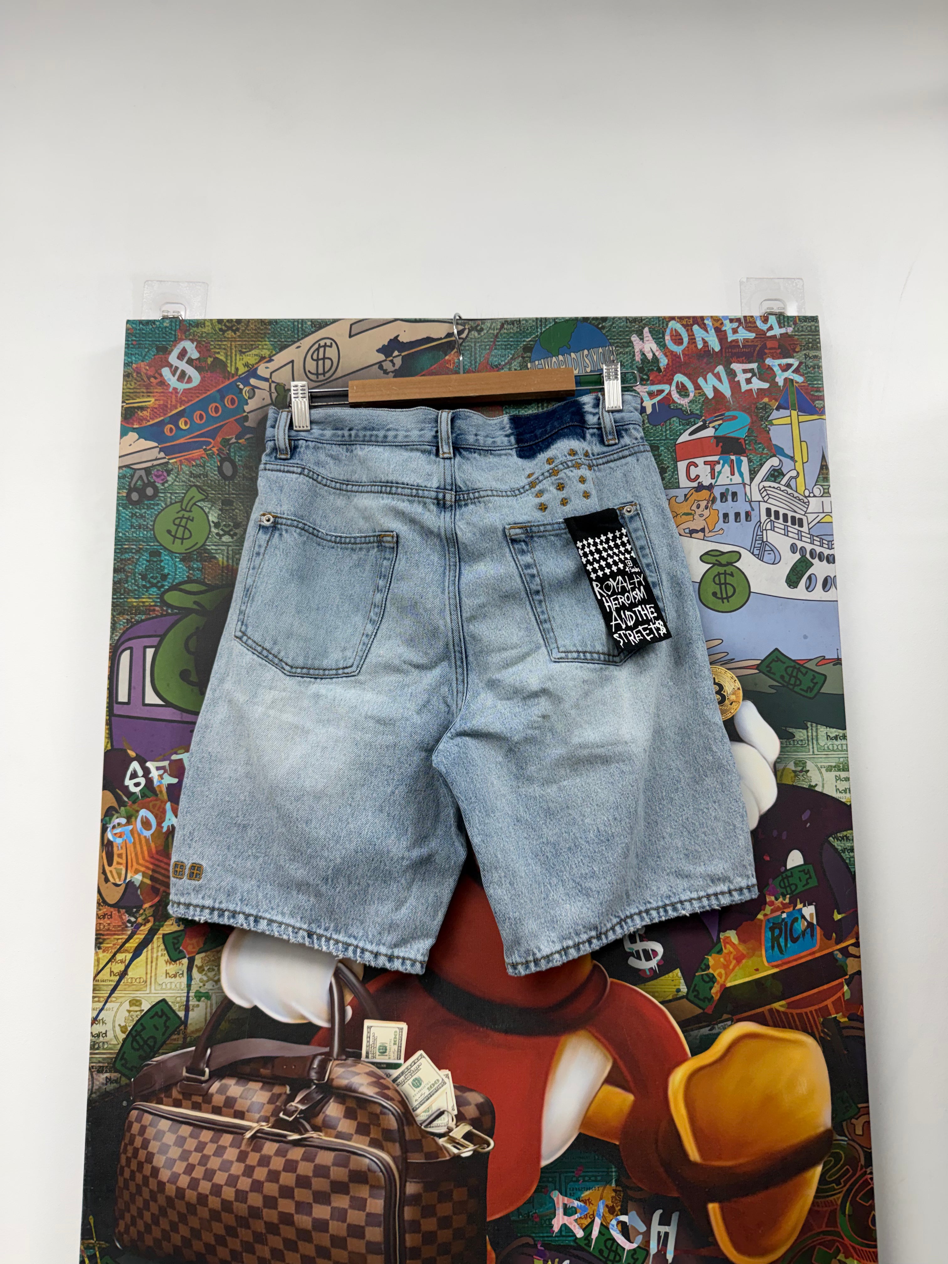 Ksubi Light Wash Plain Jean Shorts