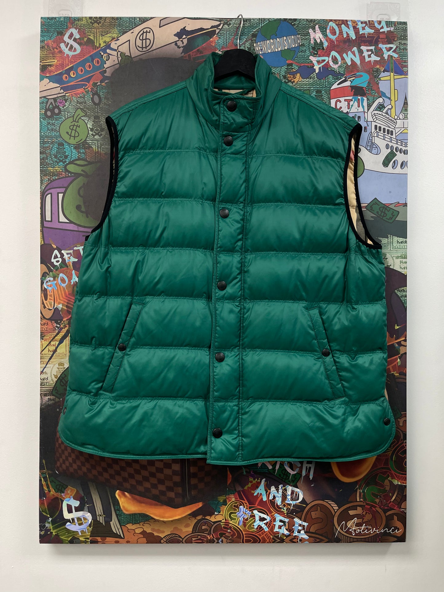 Burberry Teal Black Vest