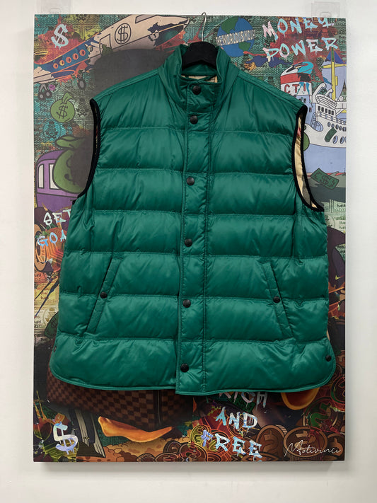 Burberry Teal Black Vest
