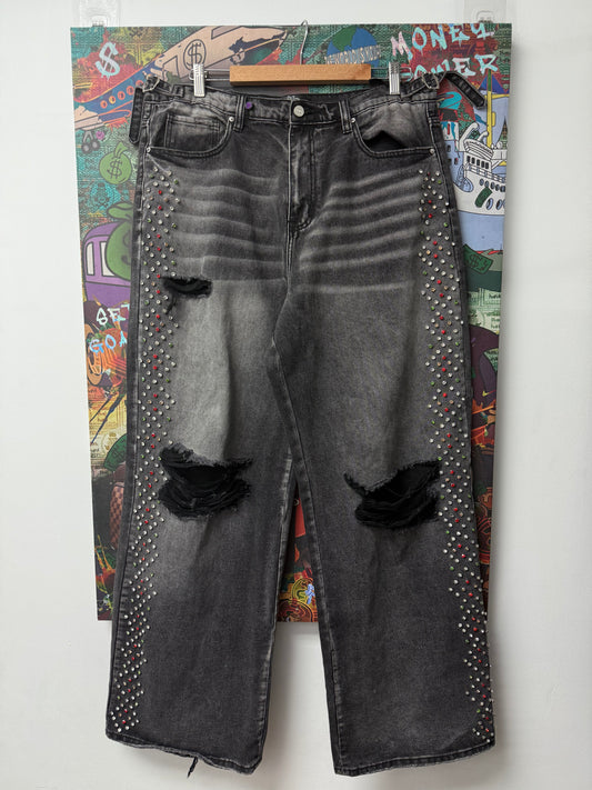 HMDD Rhinestone Flare Jeans