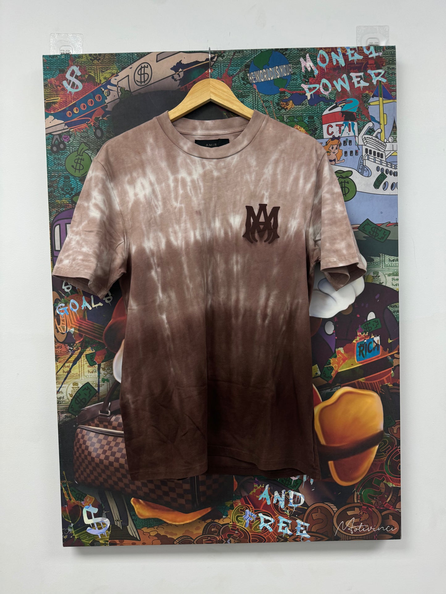 Amiri Tie Die MA Logo Tee Used Small N/A