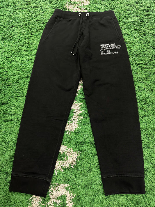 Helmut Lang Sweats Black White Used Large N/A