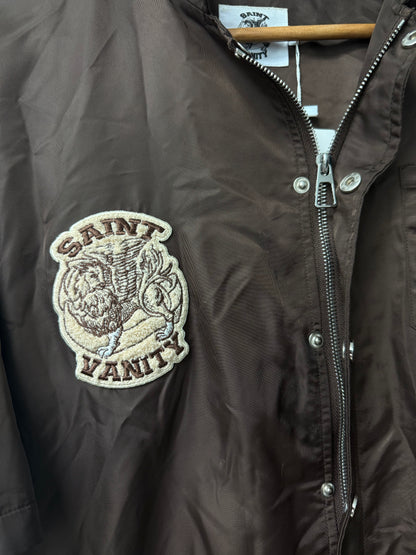 Saint Vanity Brown Nylon Button Up Used