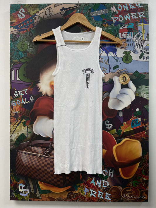 Chrome Hearts T Bar Cross White Tank Top