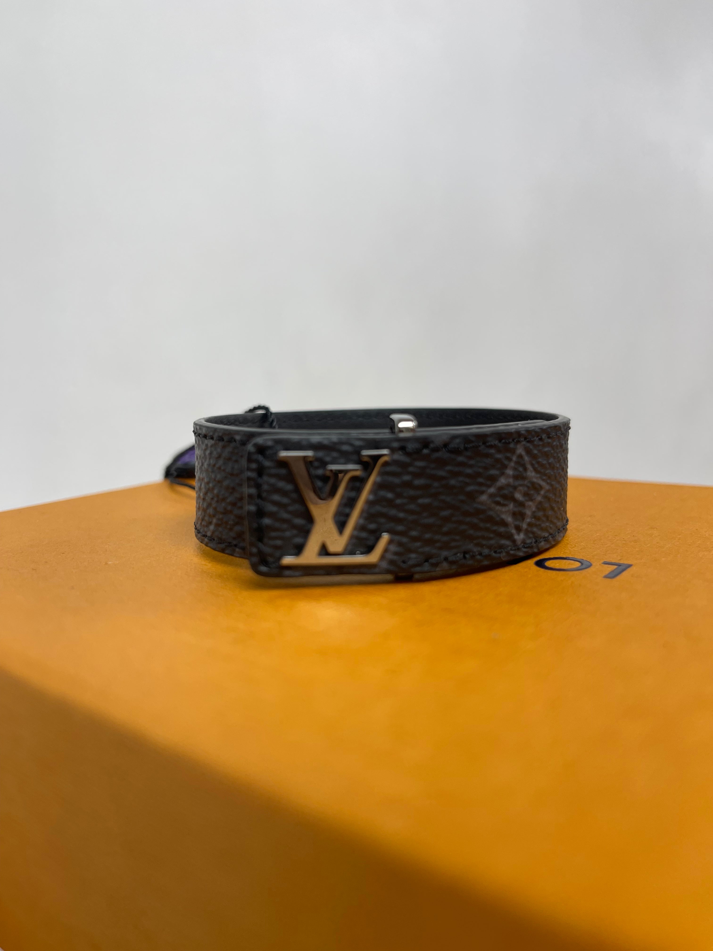 Louis Vuitton Black Monogram Snap Bracelet