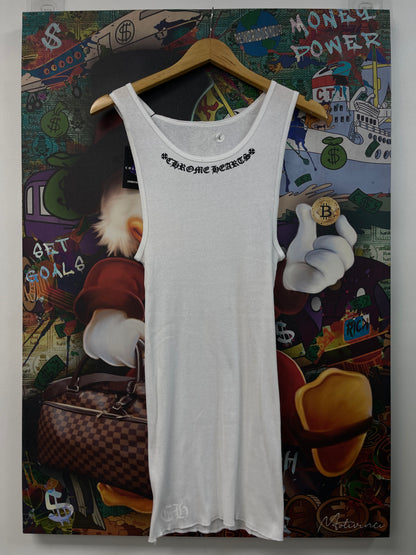 Chrome Hearts Scroll Logo White Tank Top